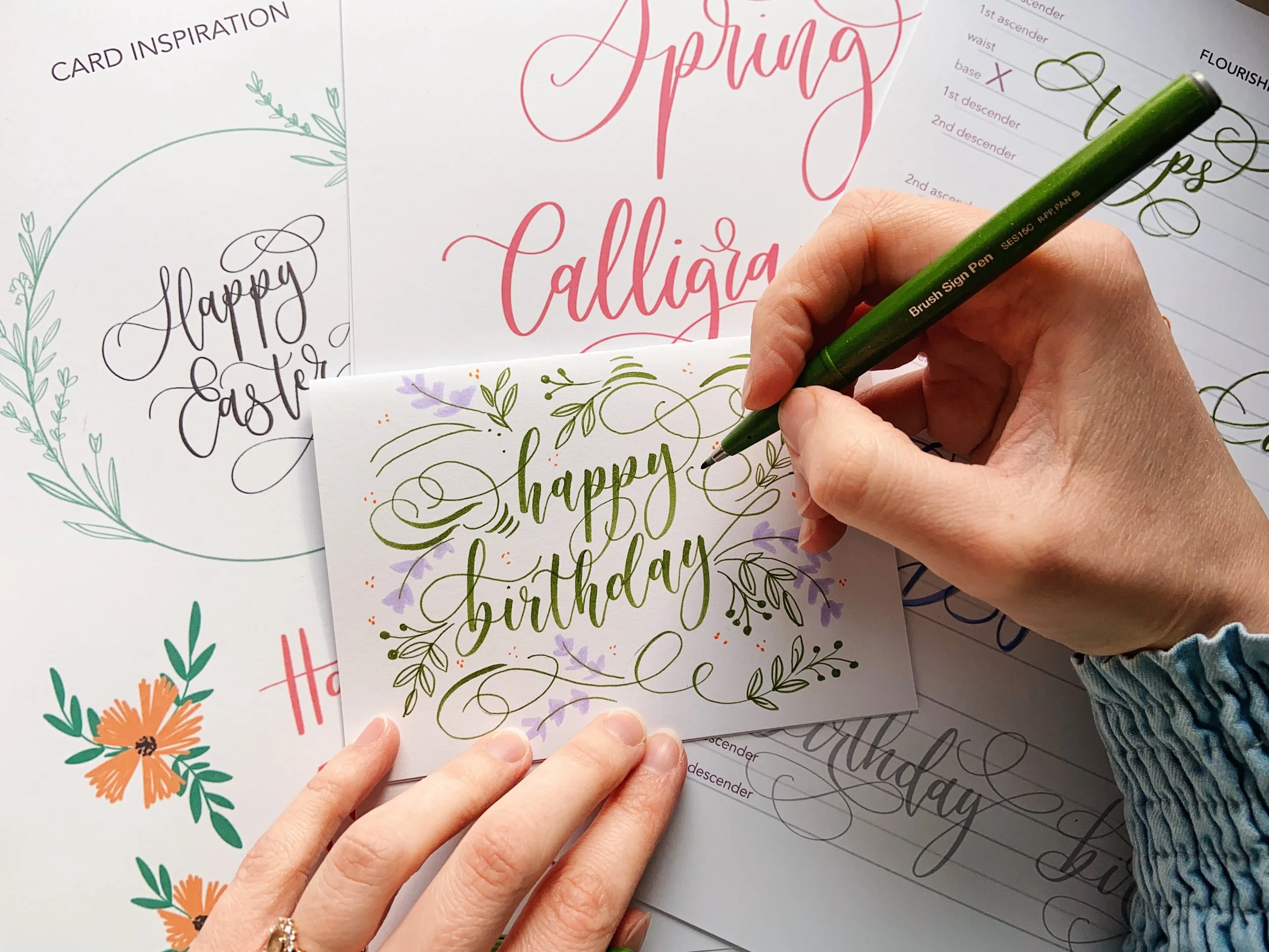 watercolour and calligraphy course combined