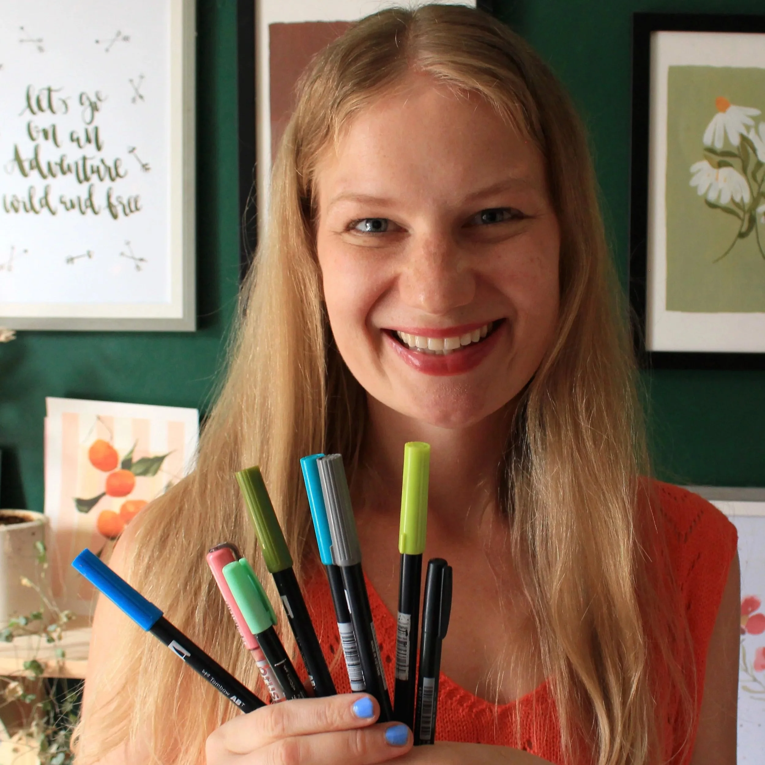 Watercolour and brush calligraphy artist Alina