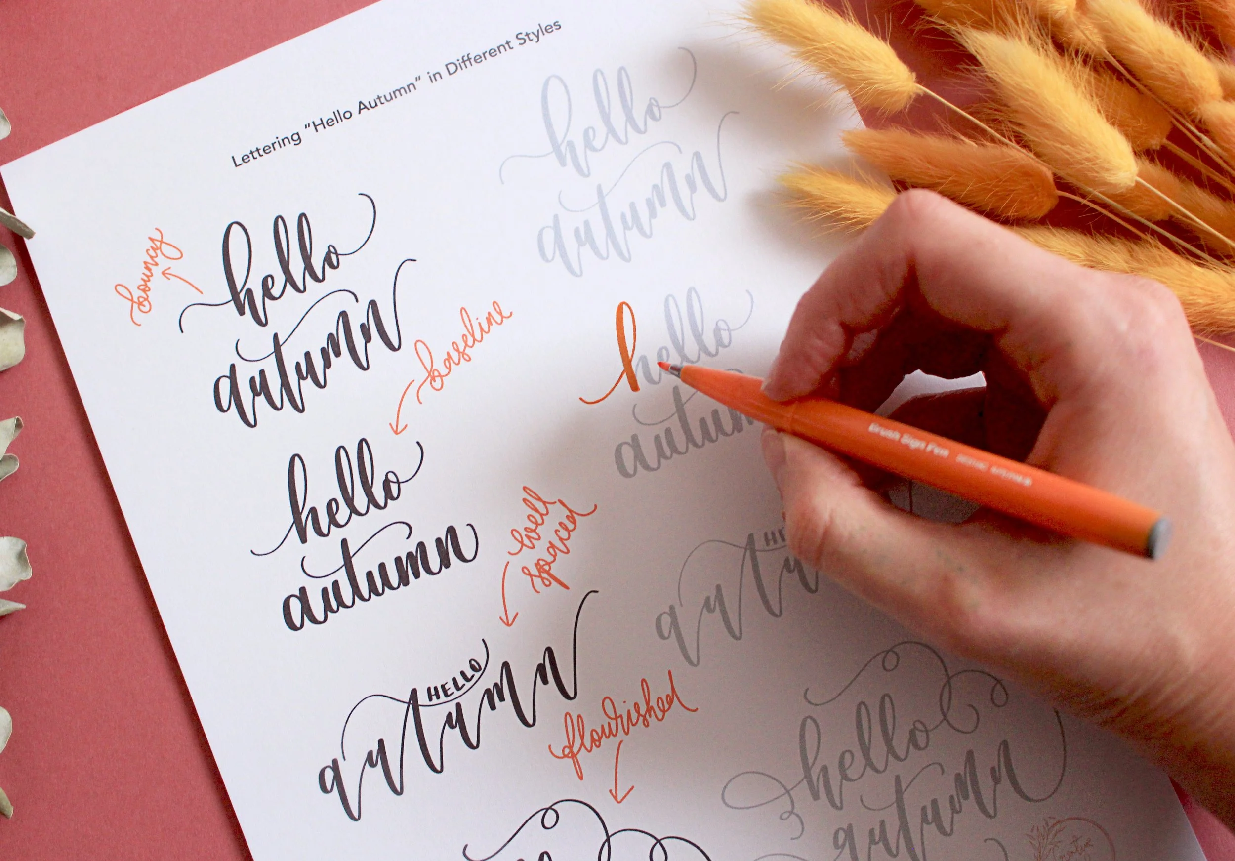 autumn calligraphy workshop sussex