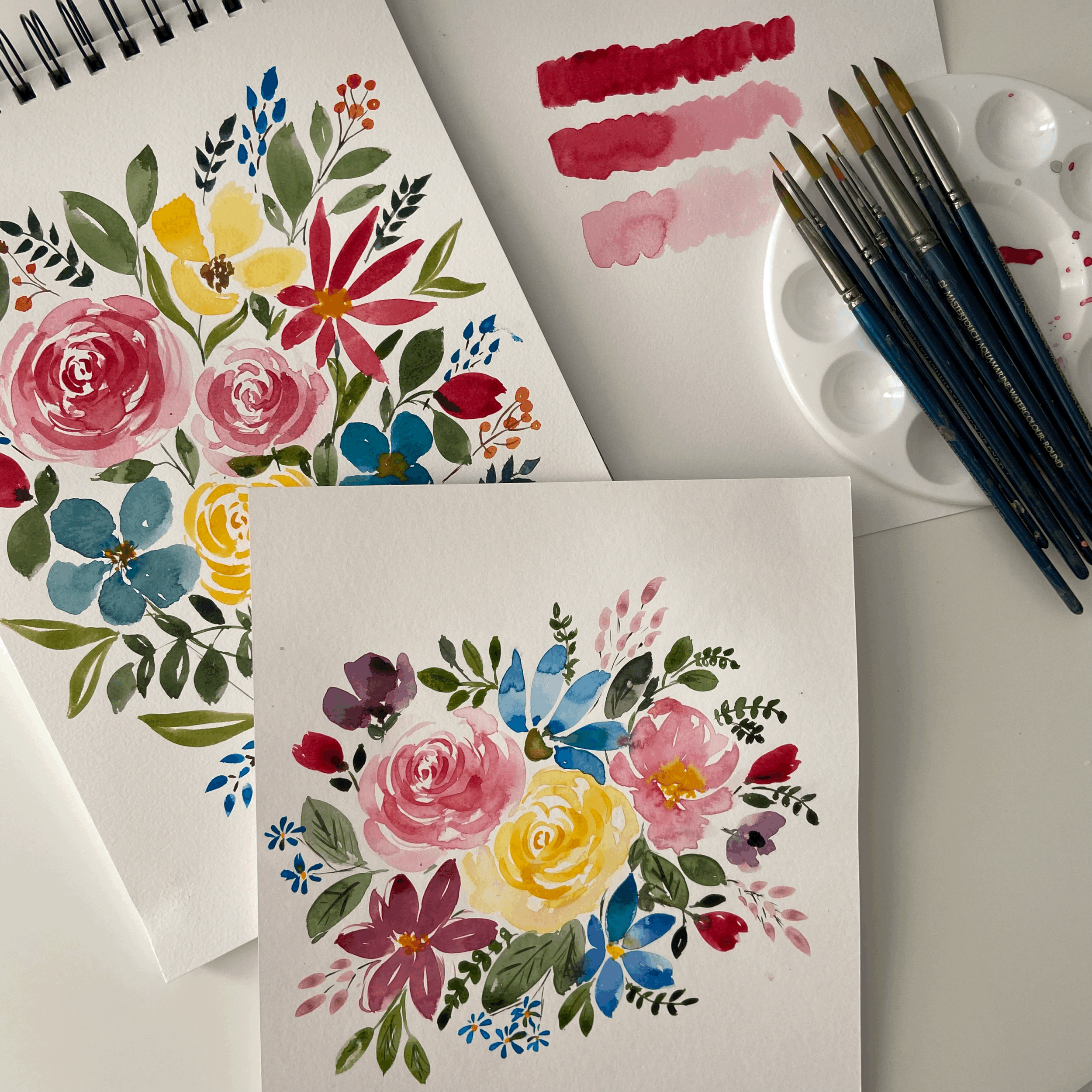 watercolour flowers workshop Newhaven East Sussex