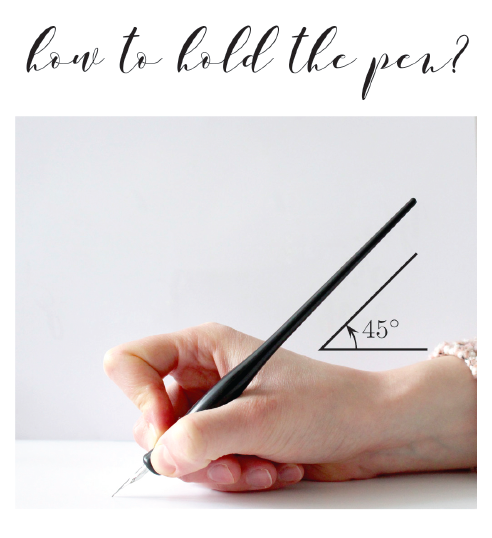 Right oblique calligraphy nib, ornamental pen nib