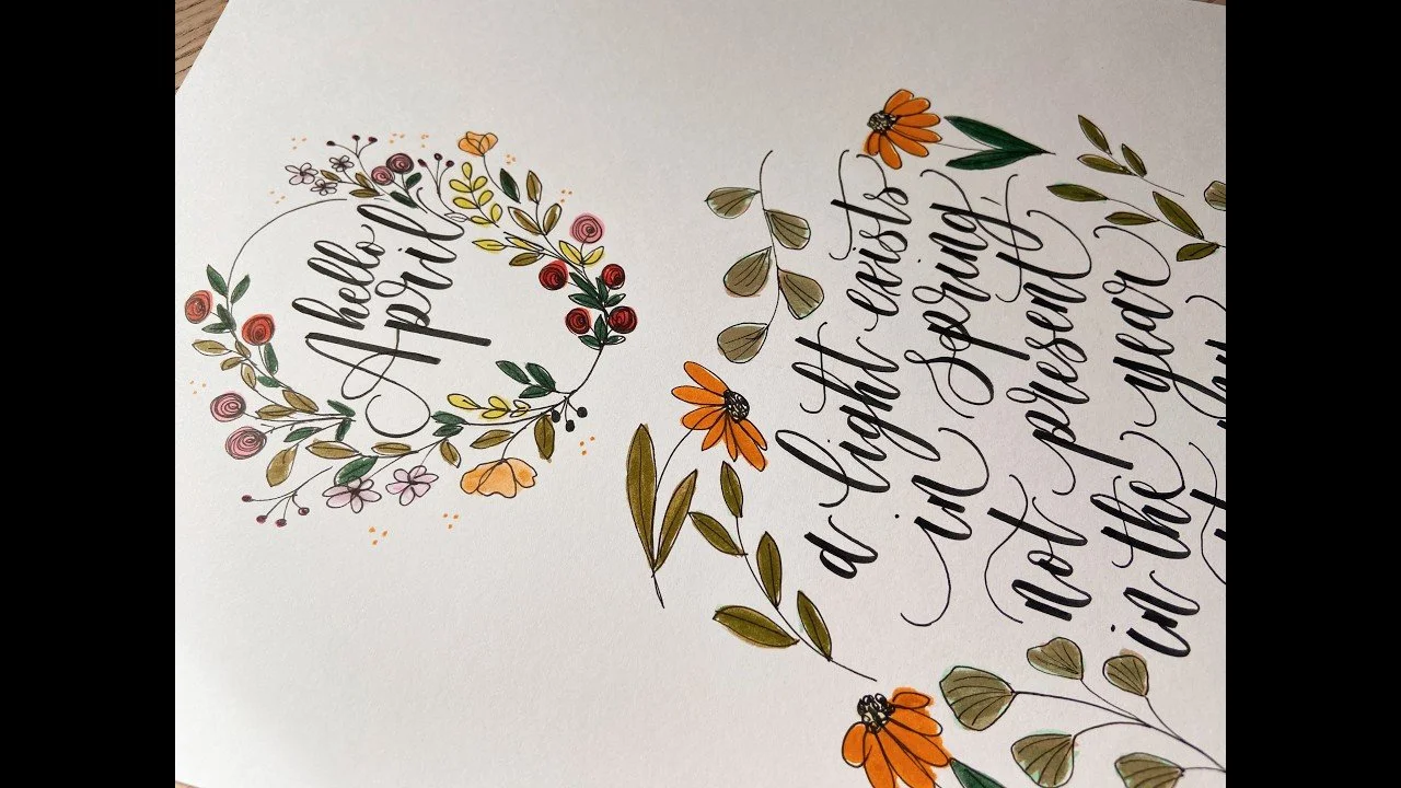 April Coffee & Calligraphy live session for Blooming Calligraphers members.