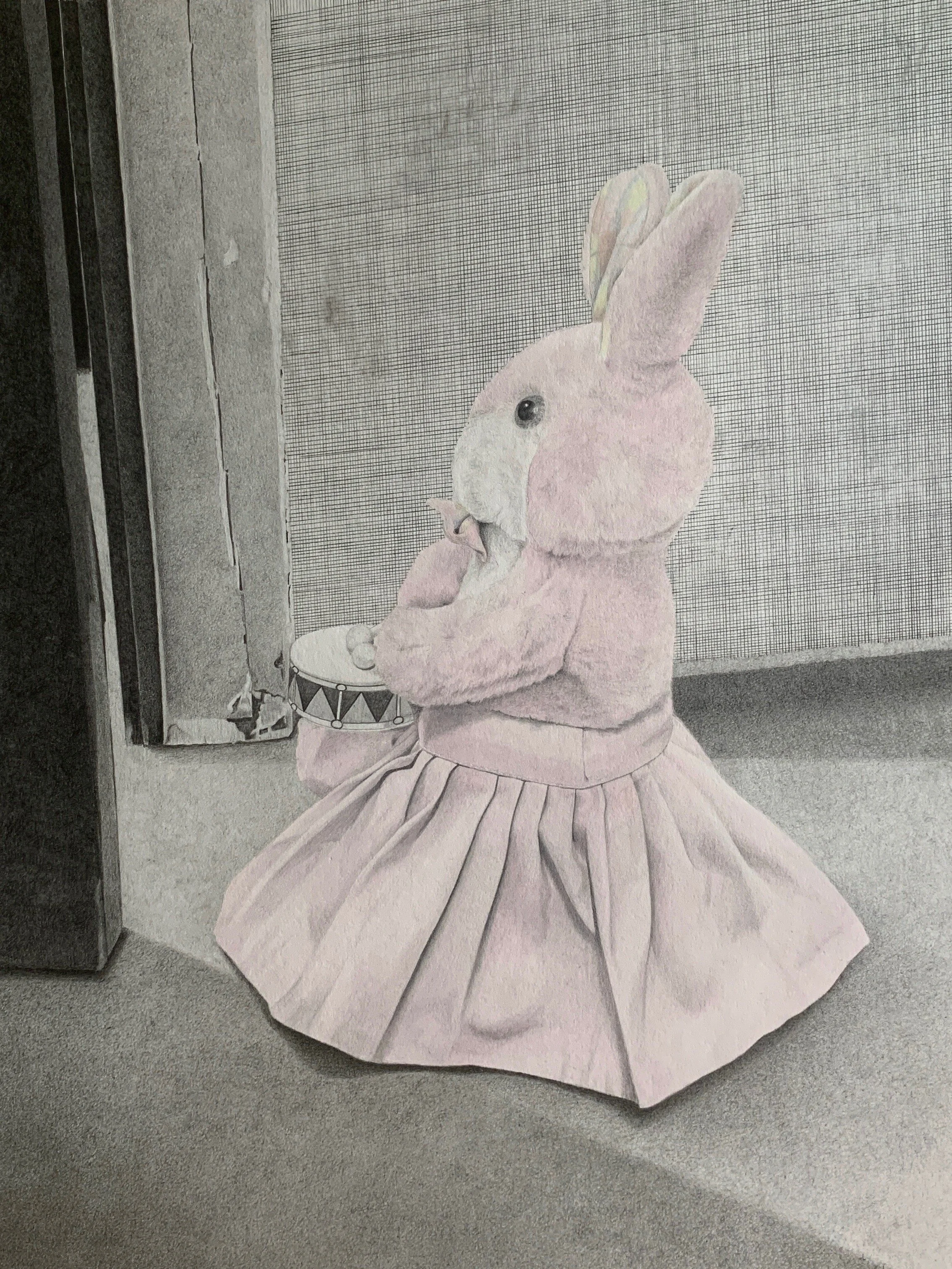 ONWARDS // graphite & pastel on paper // 40 X 50 cm (framed).