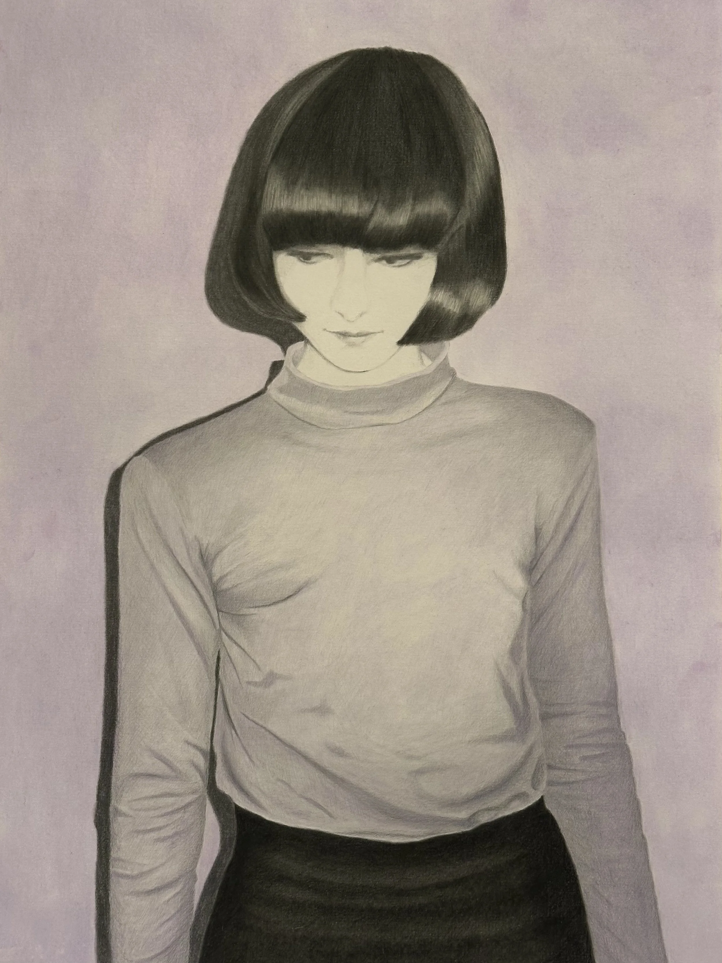 VIOLET TINT I // Graphite and pastel on paper // 40 X 50 cm (framed) // SOLD