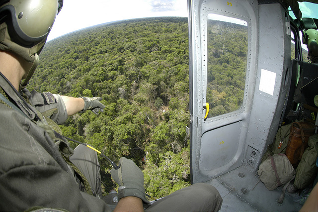 Visualização da clareira principal, no norte do Mato Grosso (Foto: FAB)