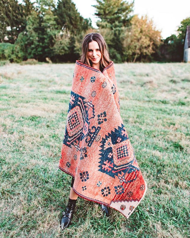&ldquo;Holland&rdquo;// Available now- message for details. Who needs a coat when you have a rug? Cozy rugritto Gretchen here to wish you a happy Friday!!!! I&rsquo;ve *almost* made it to the end of my 5 shifts straight week from you-know-where. My e