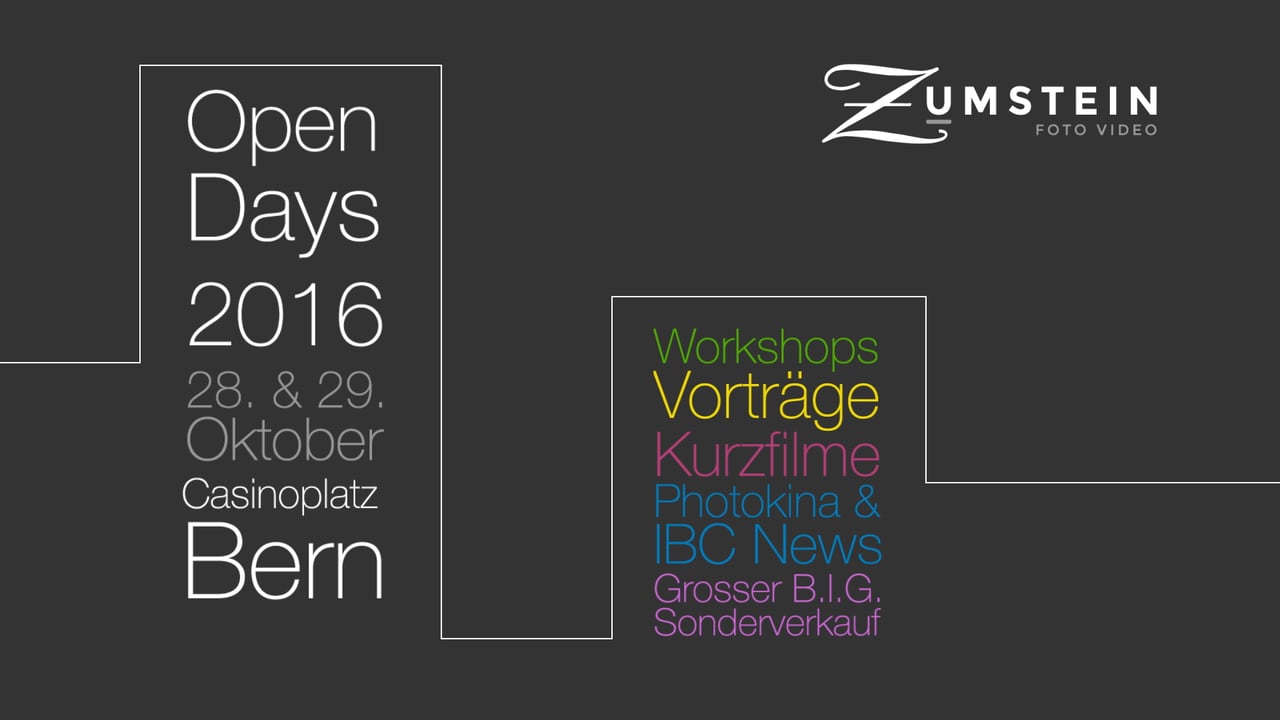 Werbespot «Foto Video Zumstein Open Days 2016»