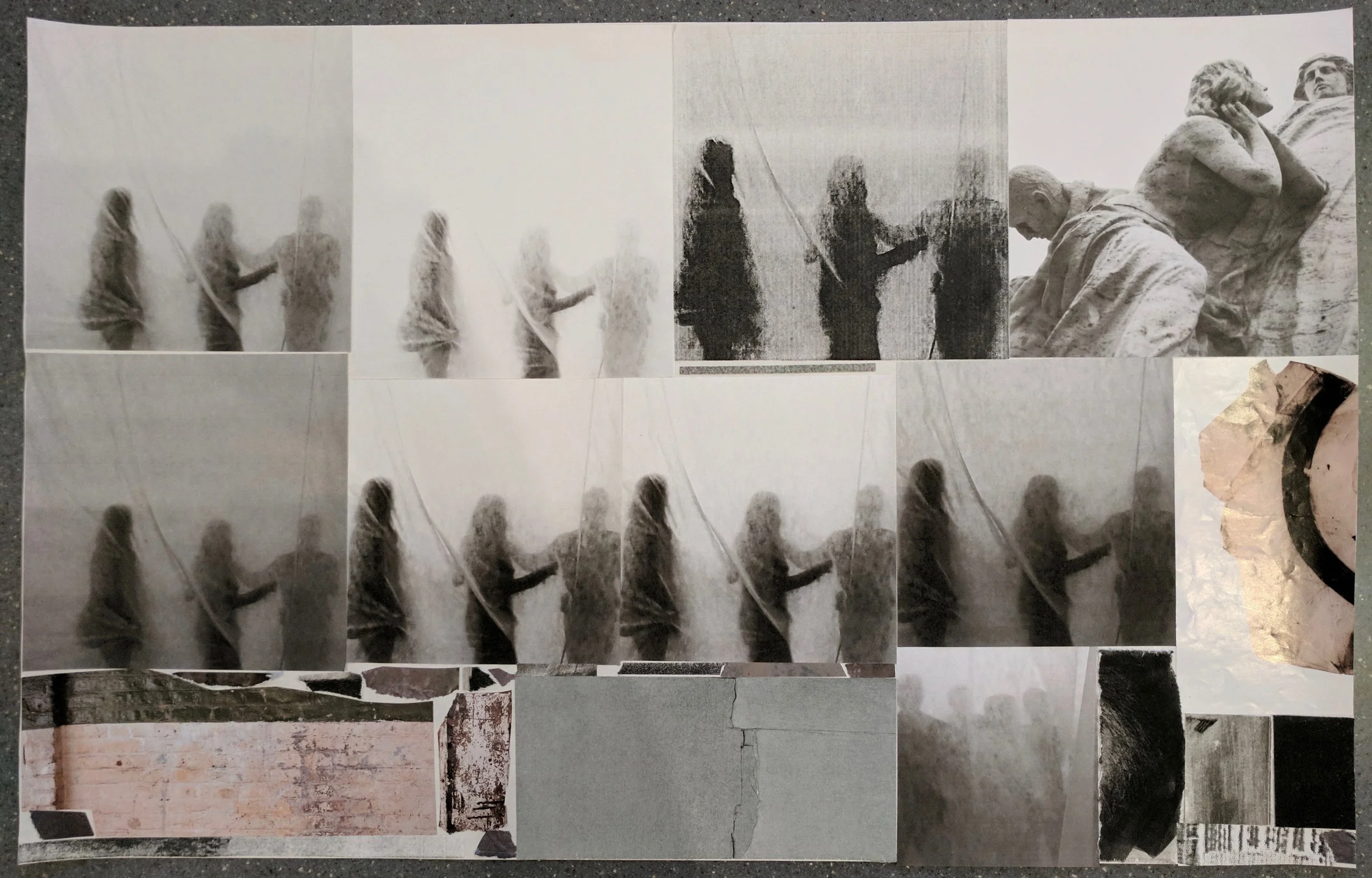 "Waiting (Sum of Days) I", photo of temporary collage, variable dimensions