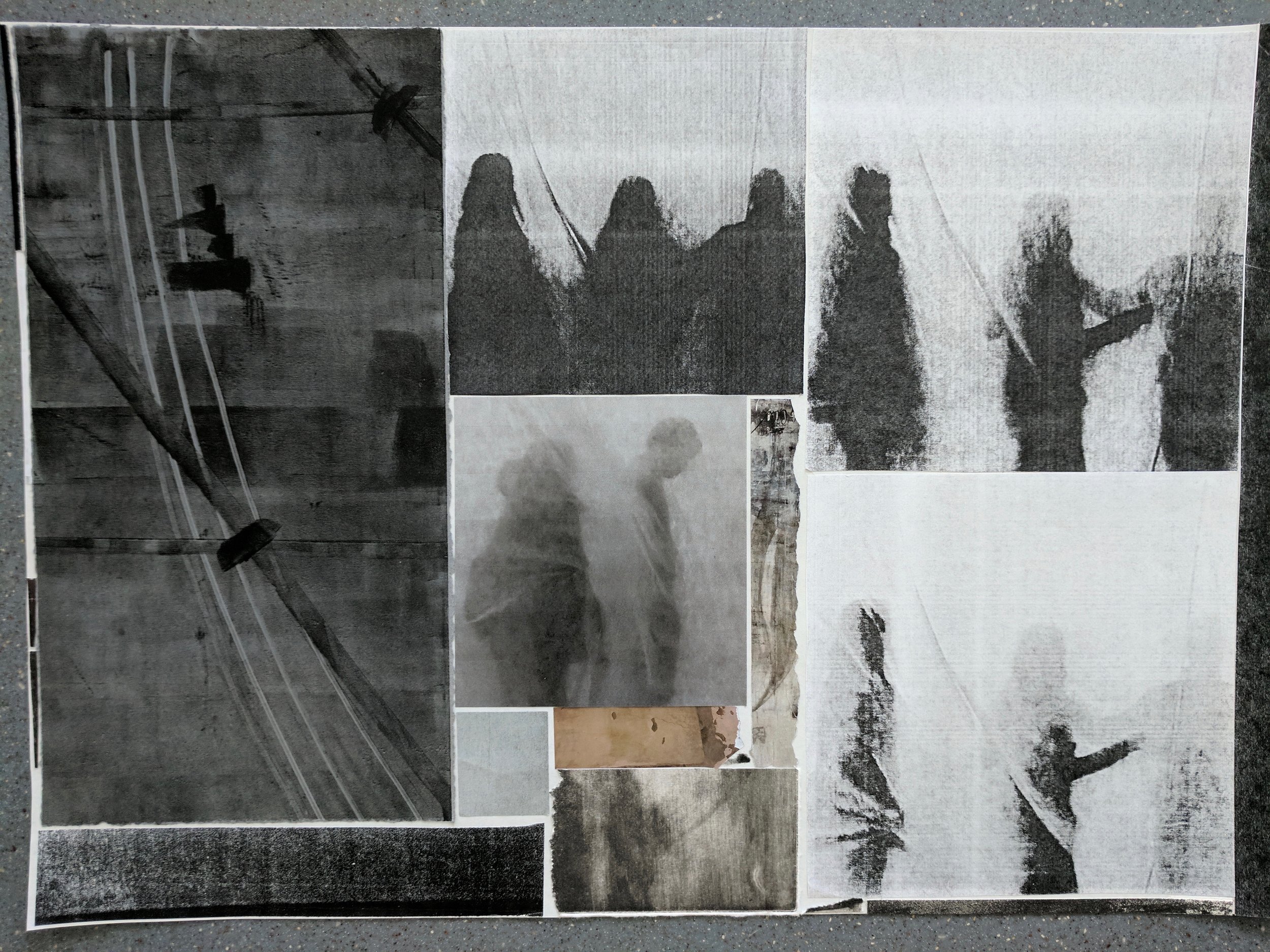 "Waiting (Sum of Days)II", photo of temporary collage, variable dimensions