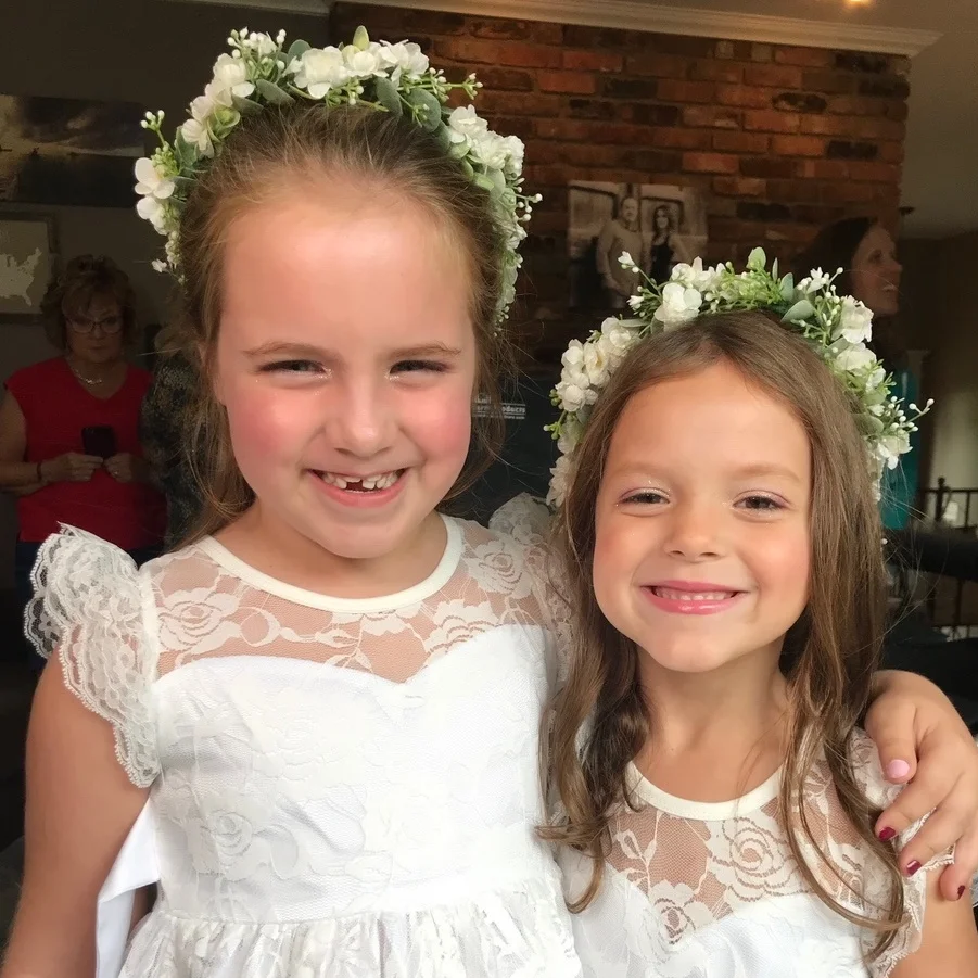 Flower Girl Makeup For Flower Girls under A touch of blush, lipstick, and sparkle for flower girls 10 and under.