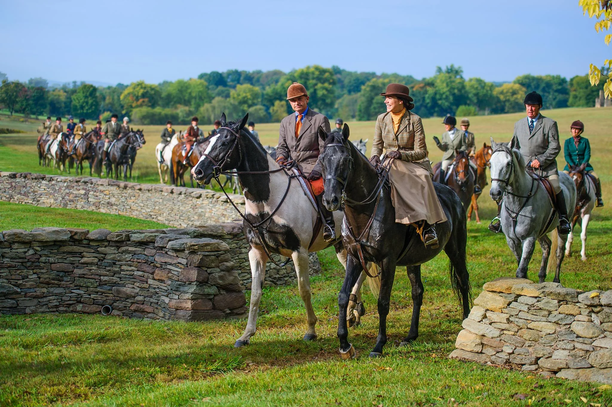 George and Devon out autumn hunting with the Orange County Hunt in The Plains, VA.