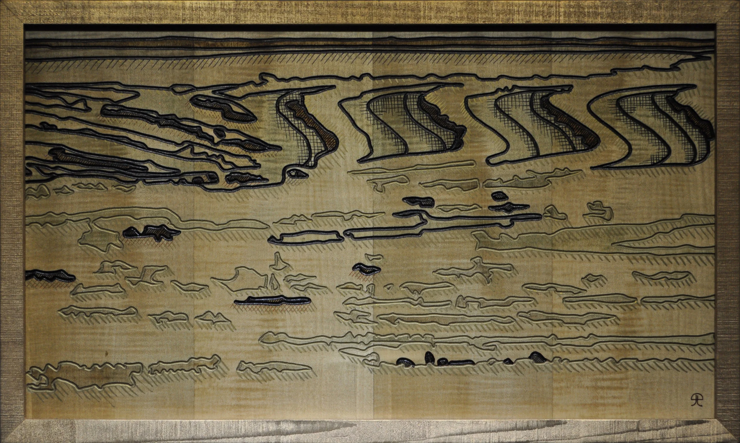 A PRAIRIE SEEN "N" - " 'S' IS FOR SWATHS " - 11.75"X20.5" - $790