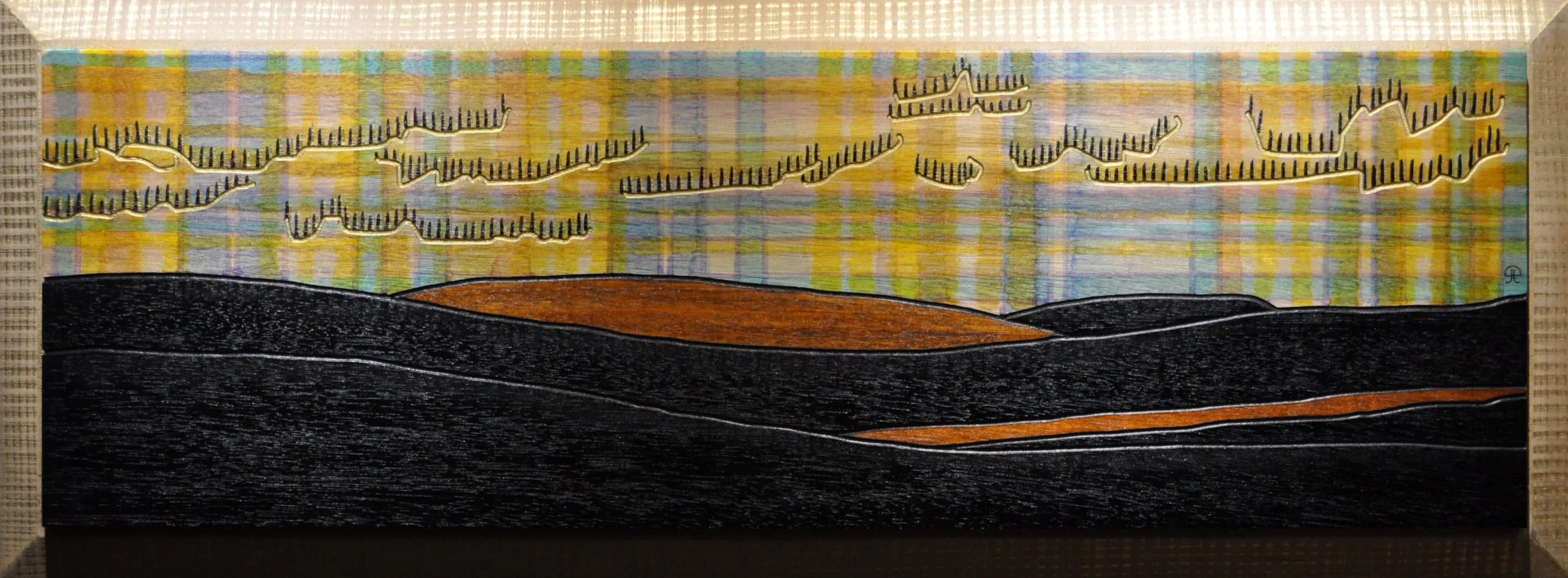 A PRAIRIE SEEN - #O38 - "A PRAIRIE BOREALIS" - 10.5"X32.44" - $1,450