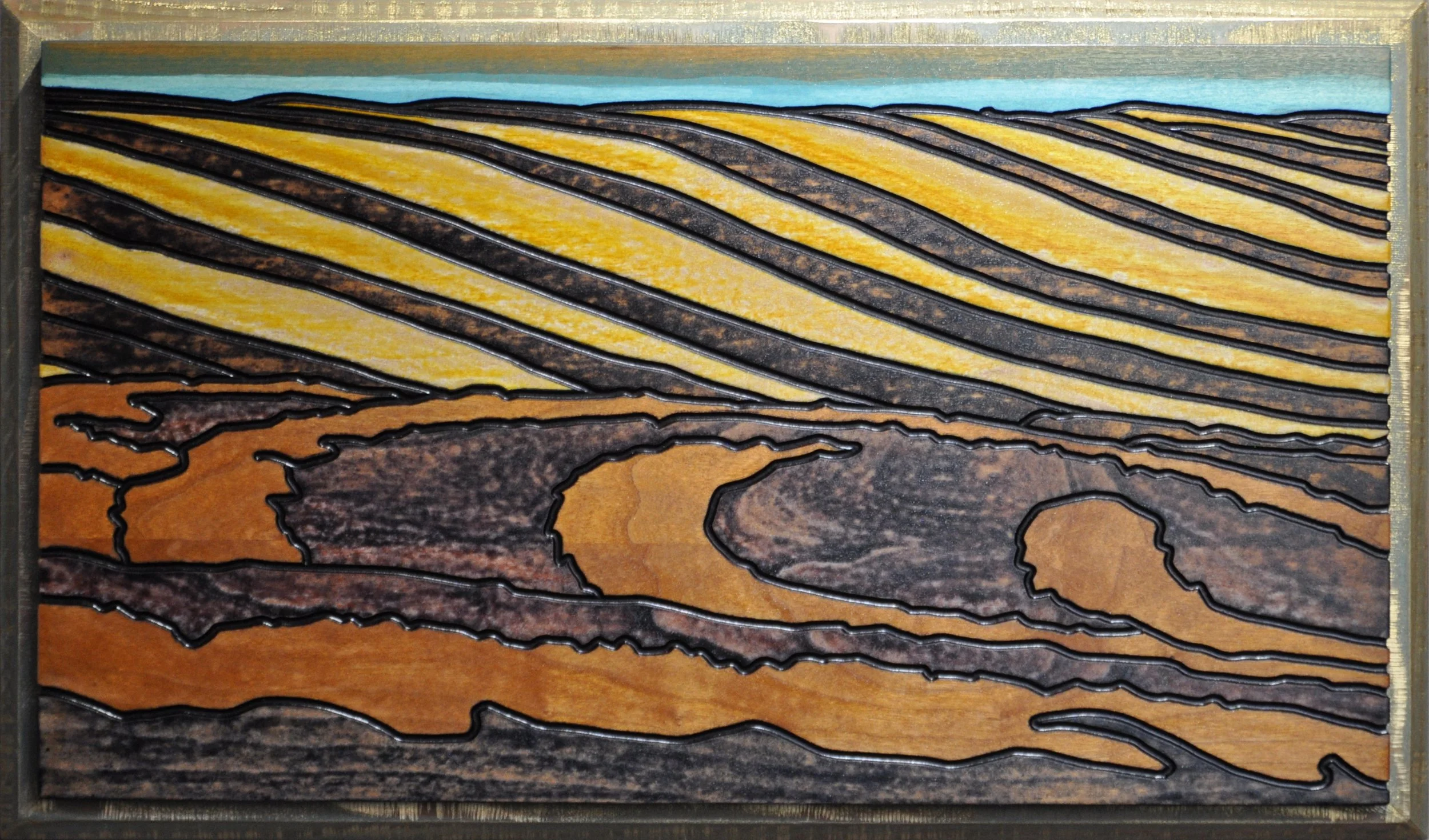 A PRAIRIE SEEN - #059 - "CHOCOLATE SWIRL" - 9.94"X17.75" - $650