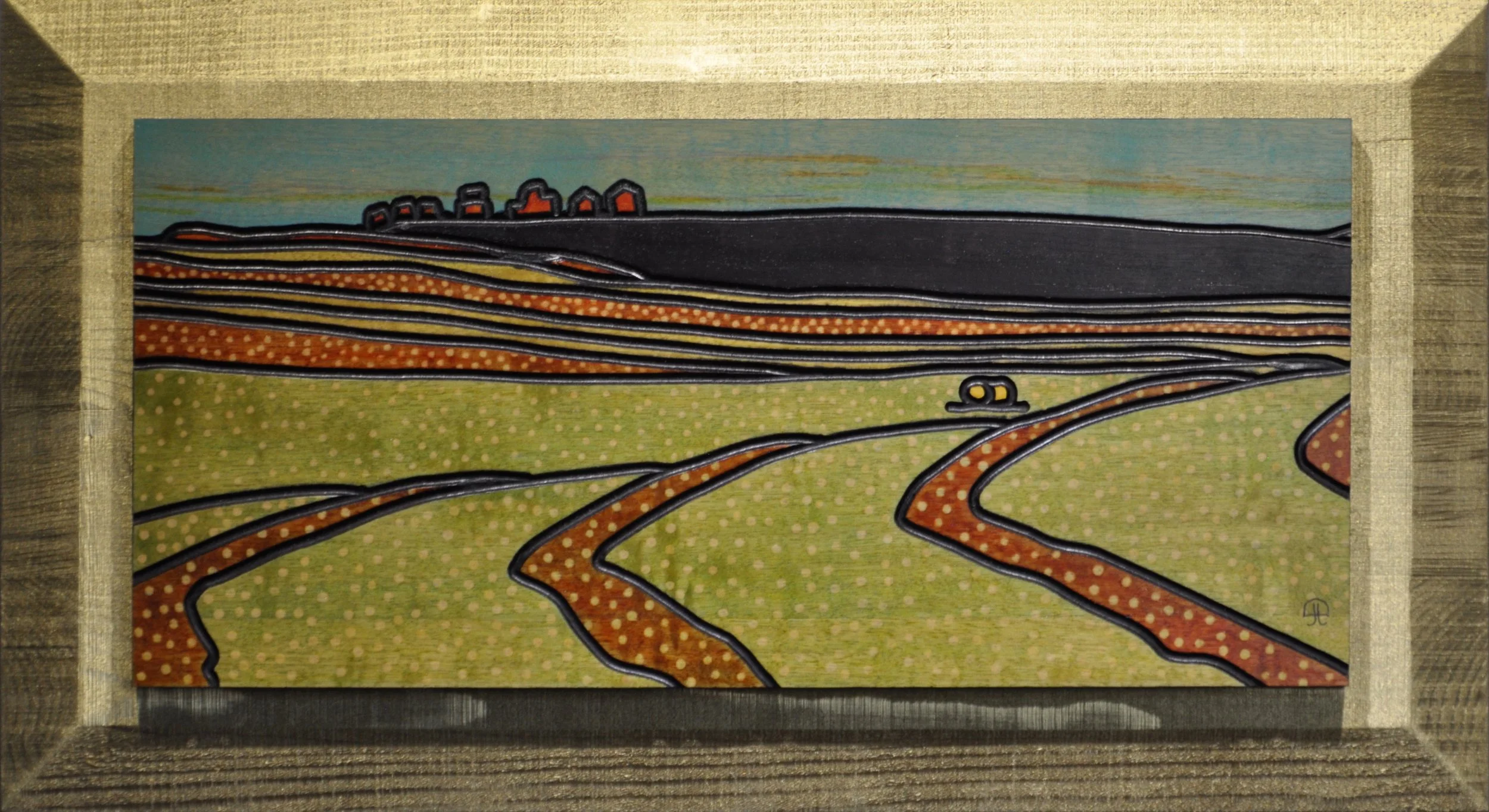 A PRAIRIE SEEN - #063 - "THE SOLITARY BALE" - 7"X15" - $450