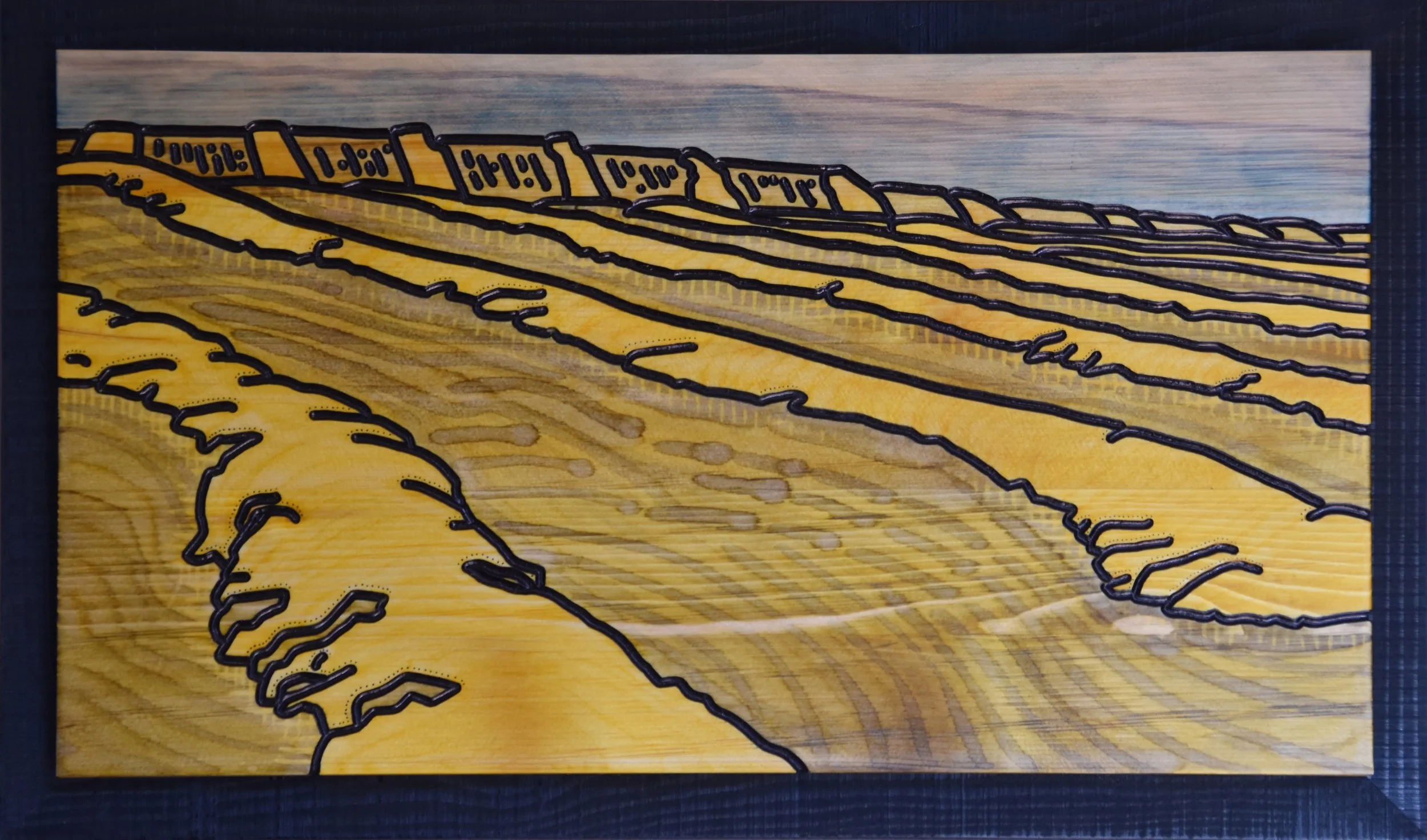 A PRAIRIE SEEN #098 - "HARVEST COME" - 10.25X18.5" - $650