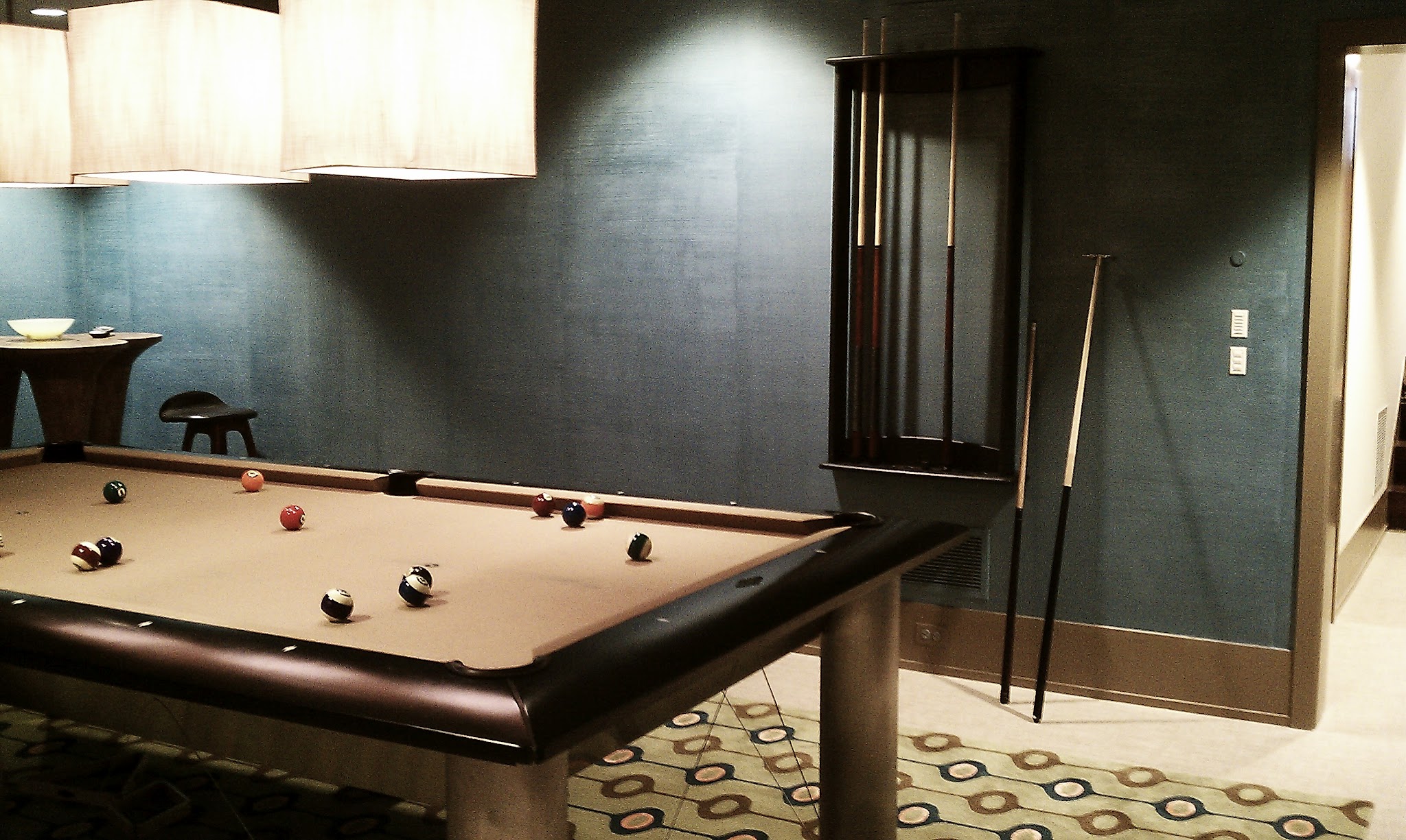 Custom Painted Billiard Room