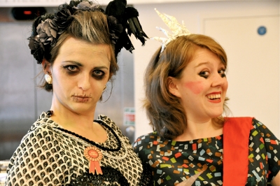 Original Art Macabre hosts and co-founders Nikki Shaill and Lux Chell in characters