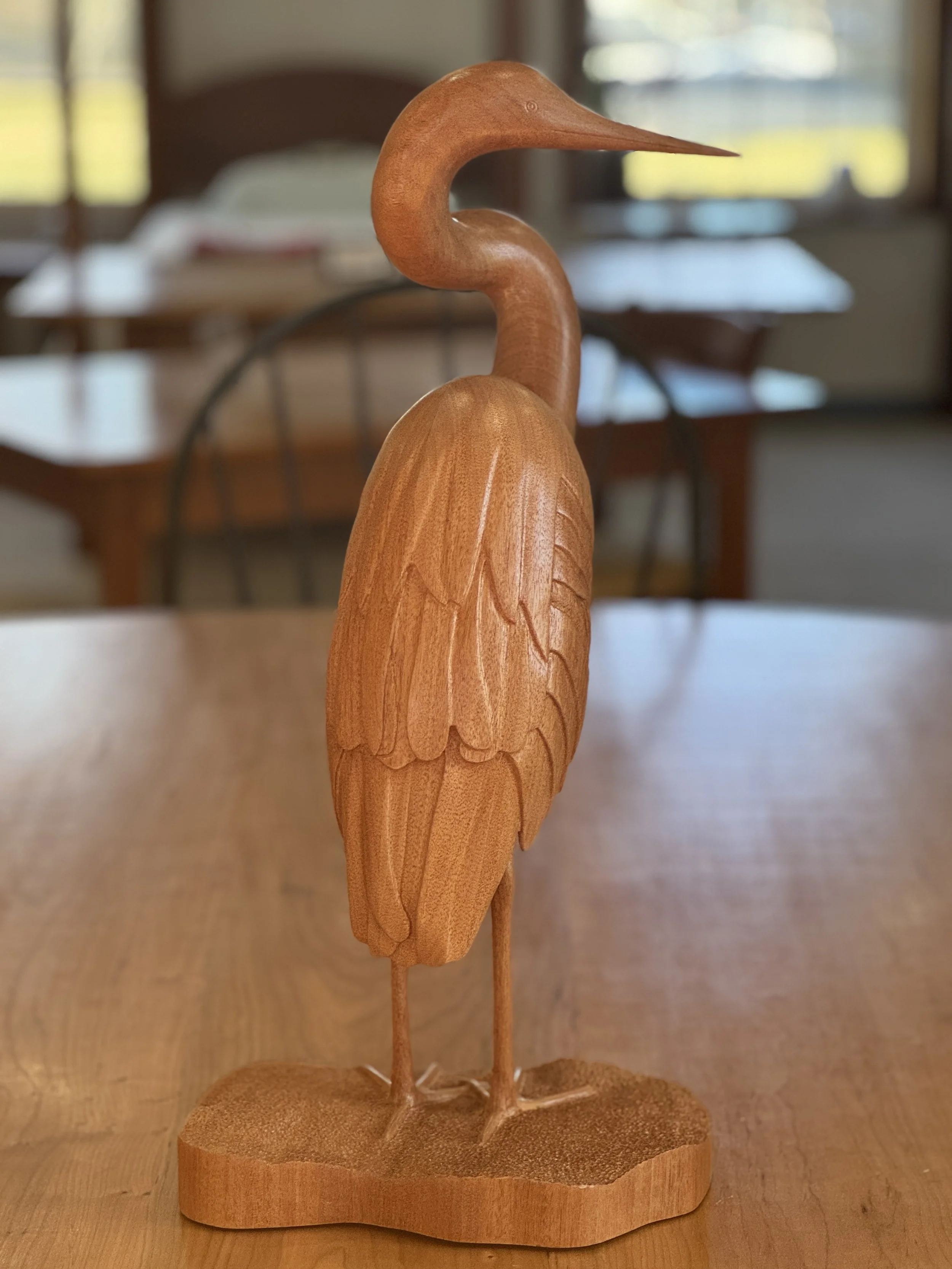 Blue Heron Searching, back view