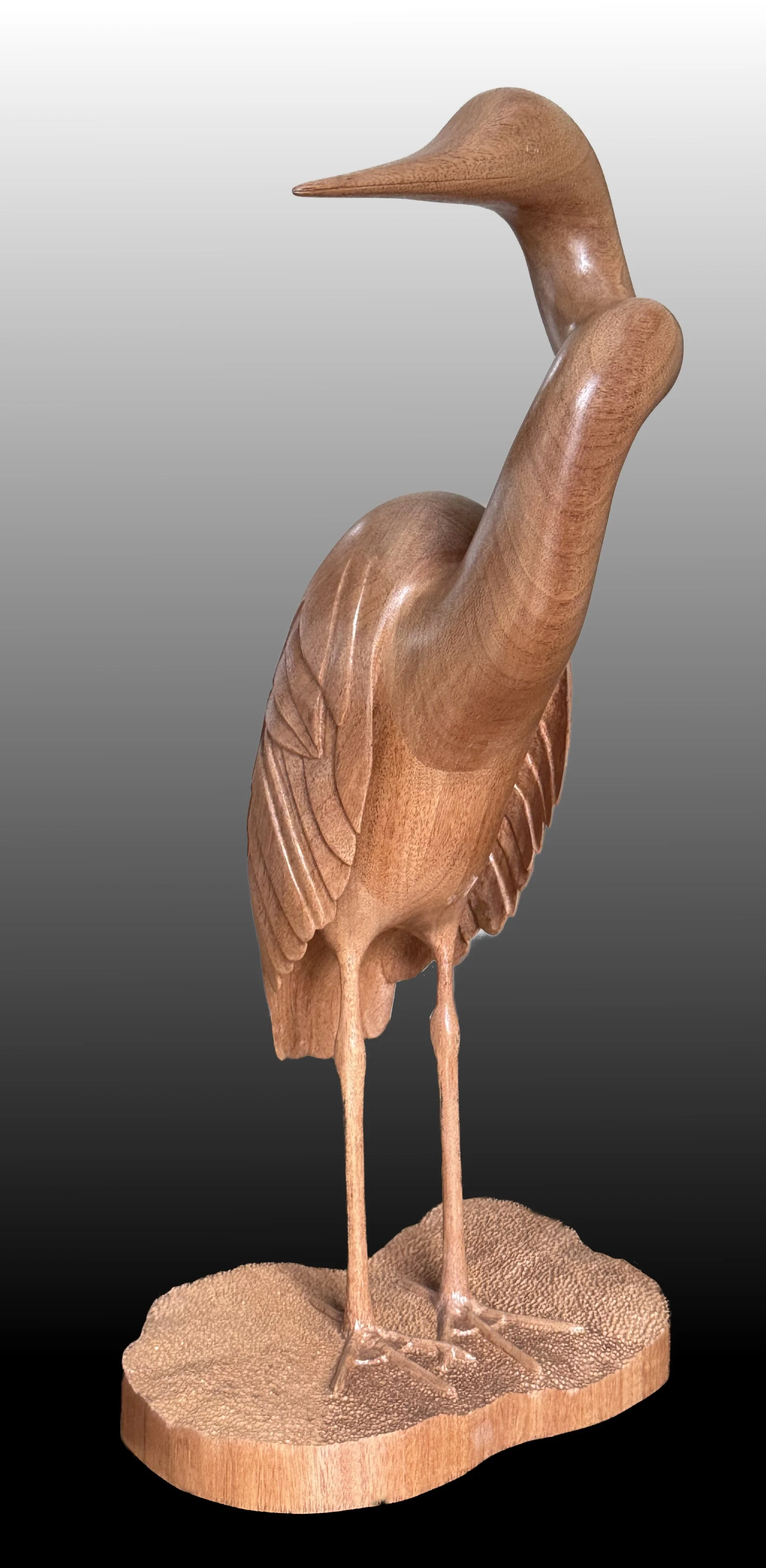 "Blue Heron Searching", facing front