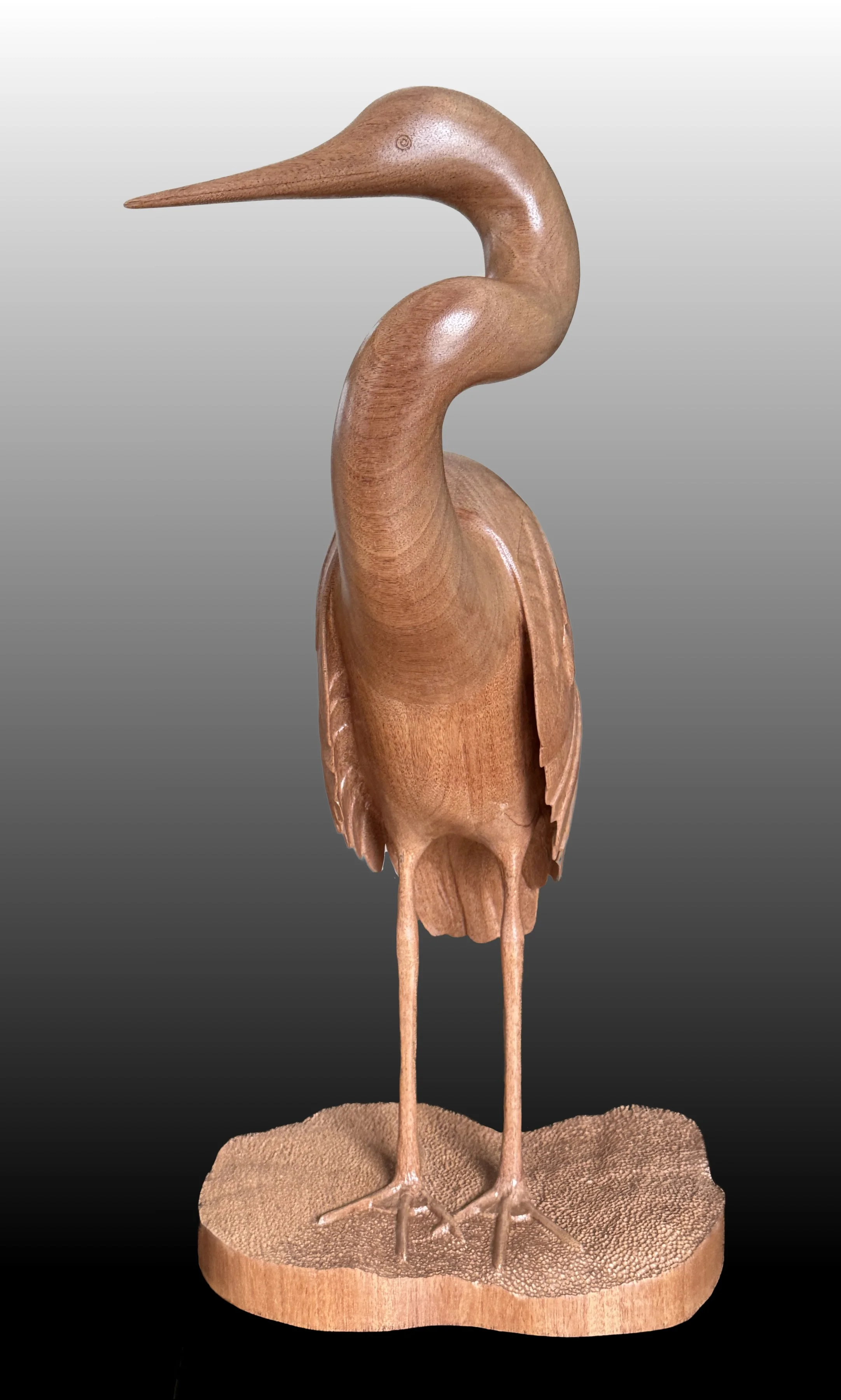 "Blue Heron Searching", facing left 