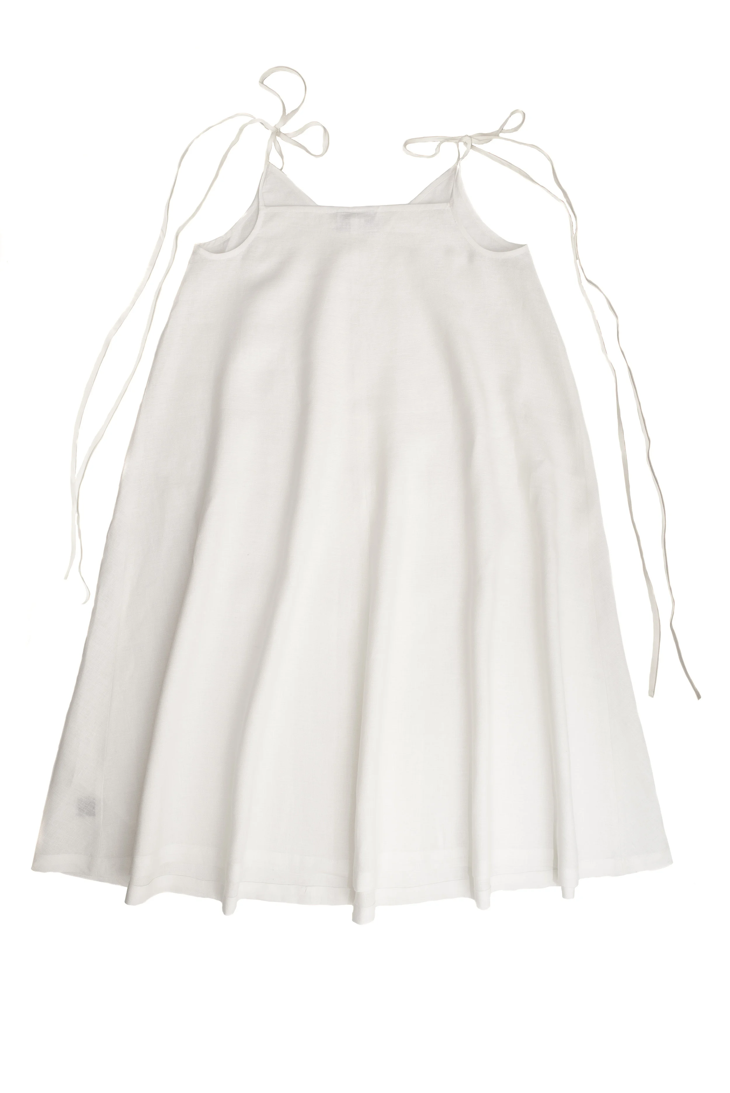 31 CHAPEL LANE IRISH LINEN COLETTE SLIP DRESS, MILK WHITE, MADE IN IRELAND