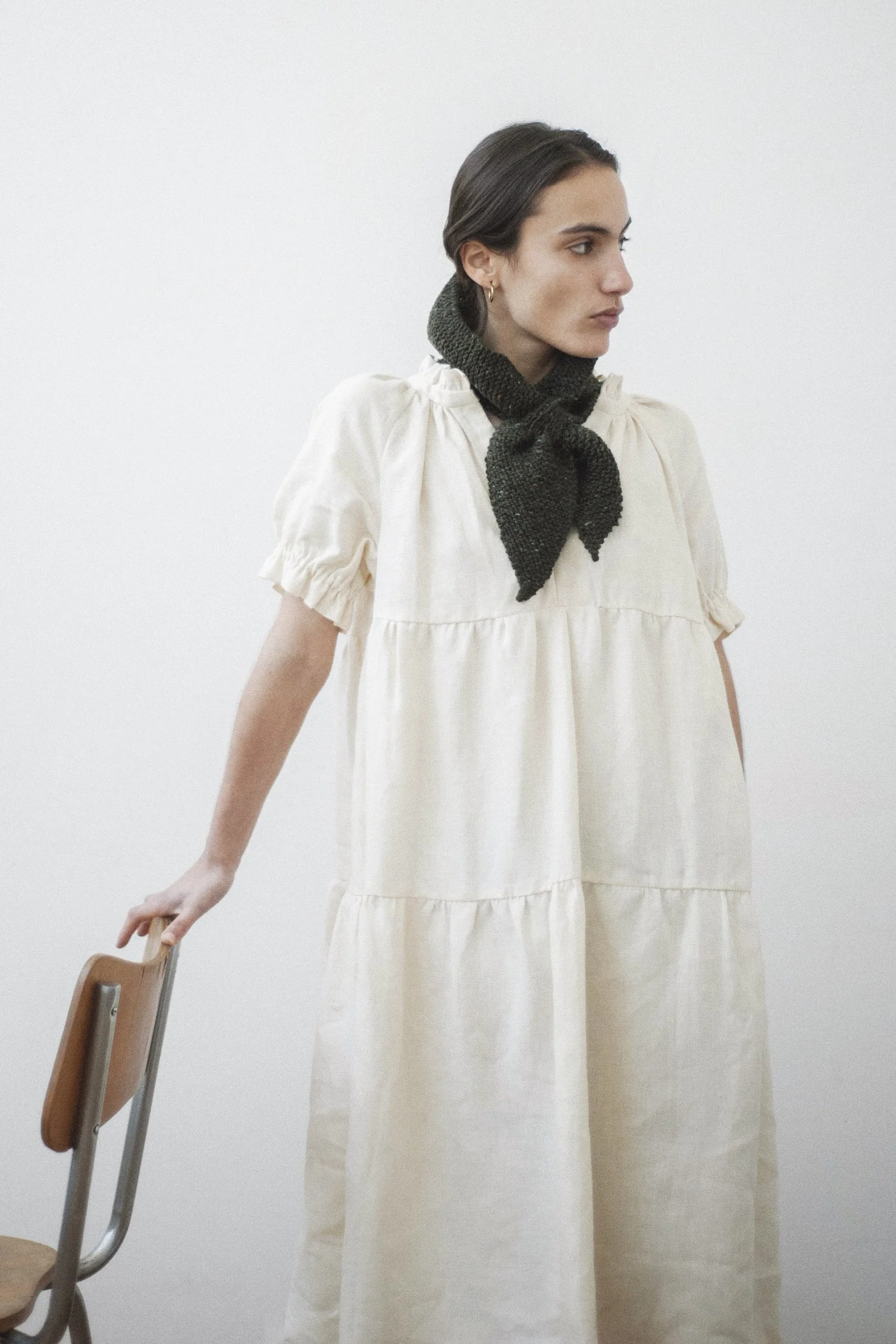 MADE IN IRELAND 31 CHAPEL LANE PURE IRISH LINEN CHELSEA DRESS IN VANILLA