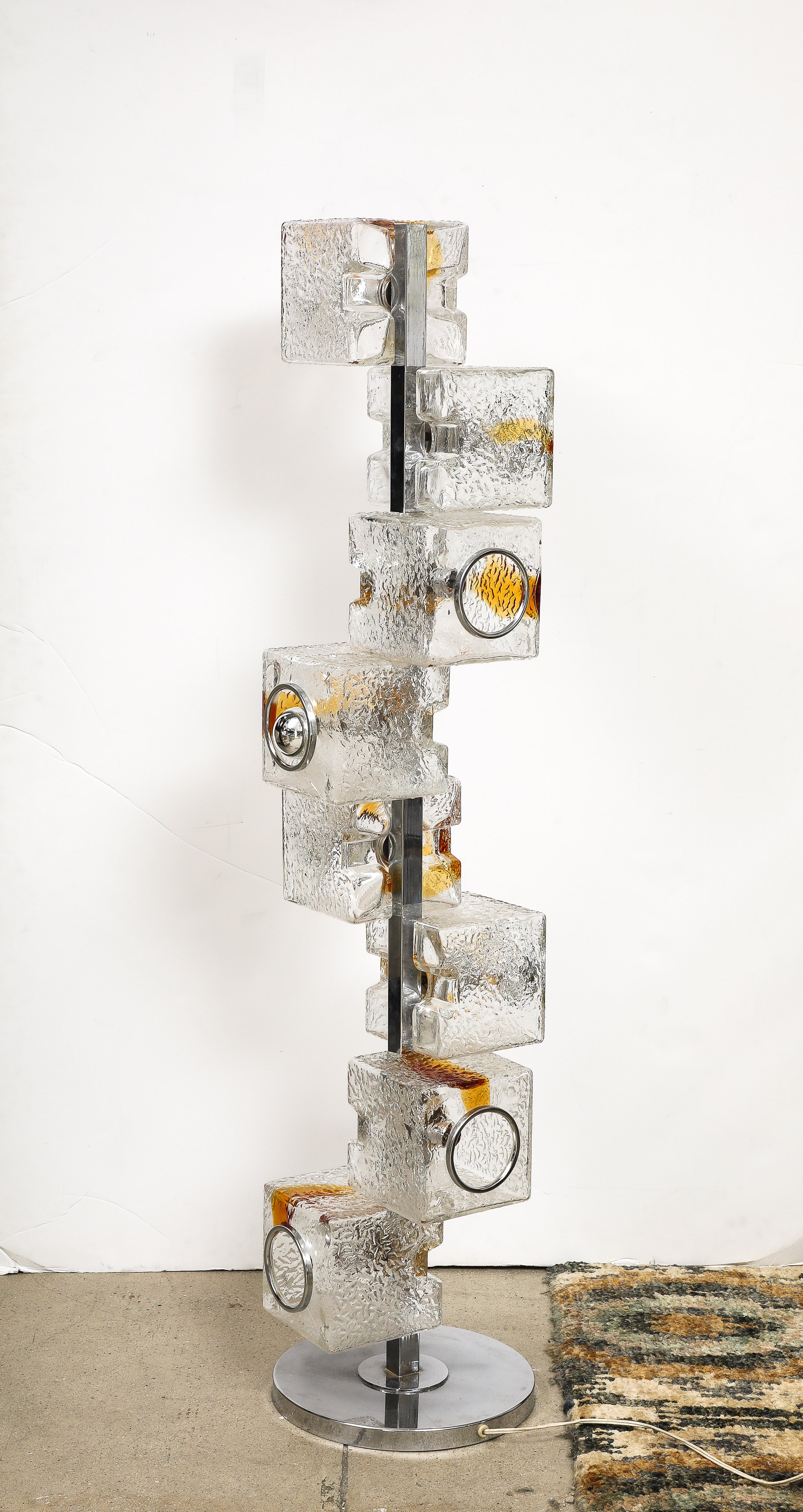 Vintage  Murano Glass Floor Lamp by Toni Zuccheri