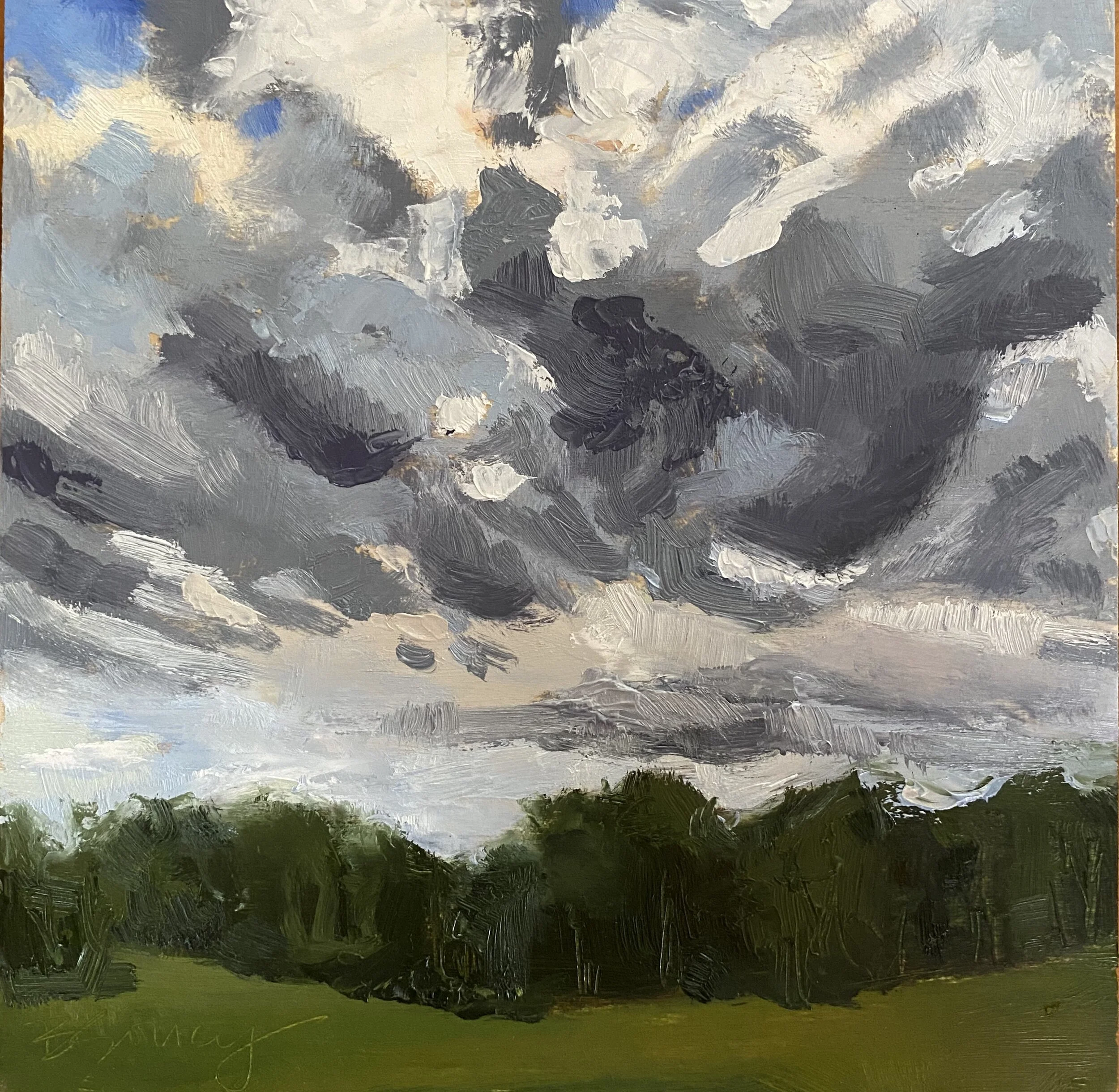 Something’s Brewing in Vermont // an 8x8 oil painting 