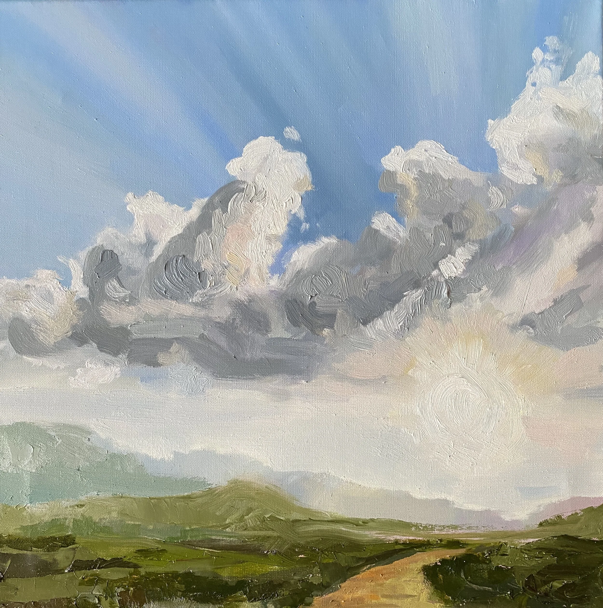 Rise // a 20x20 oil painting 