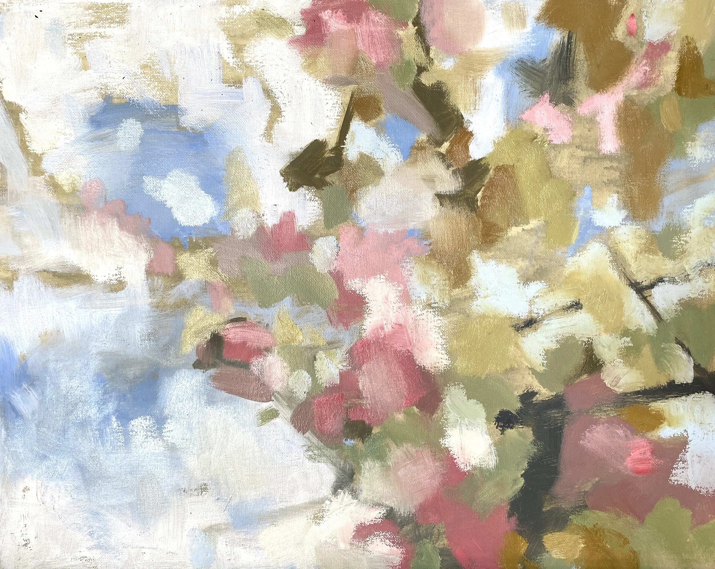 Abstract Floral // a 16x20 oil painting