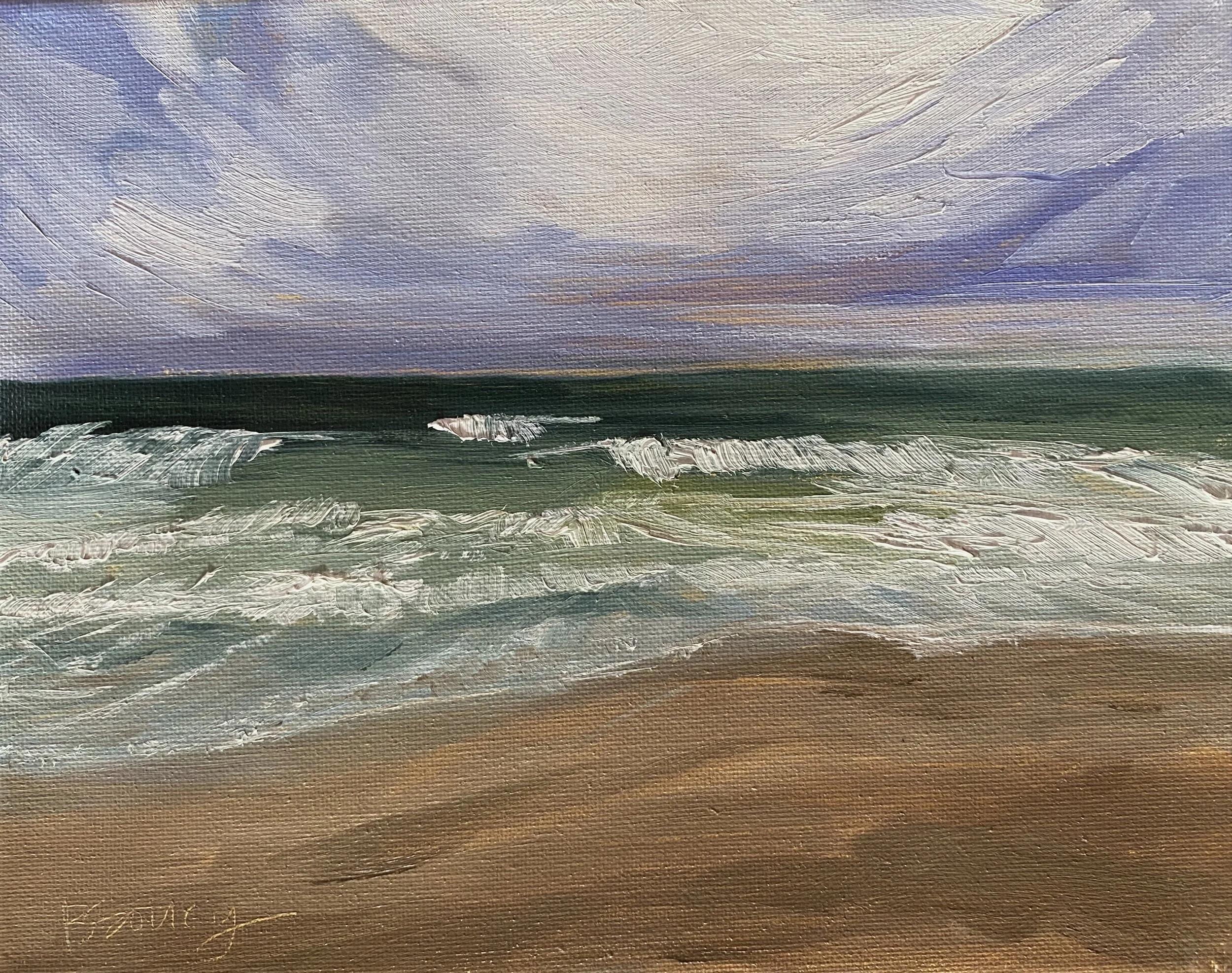 Time Near the Sea // an 11x14 oil painting (framed)