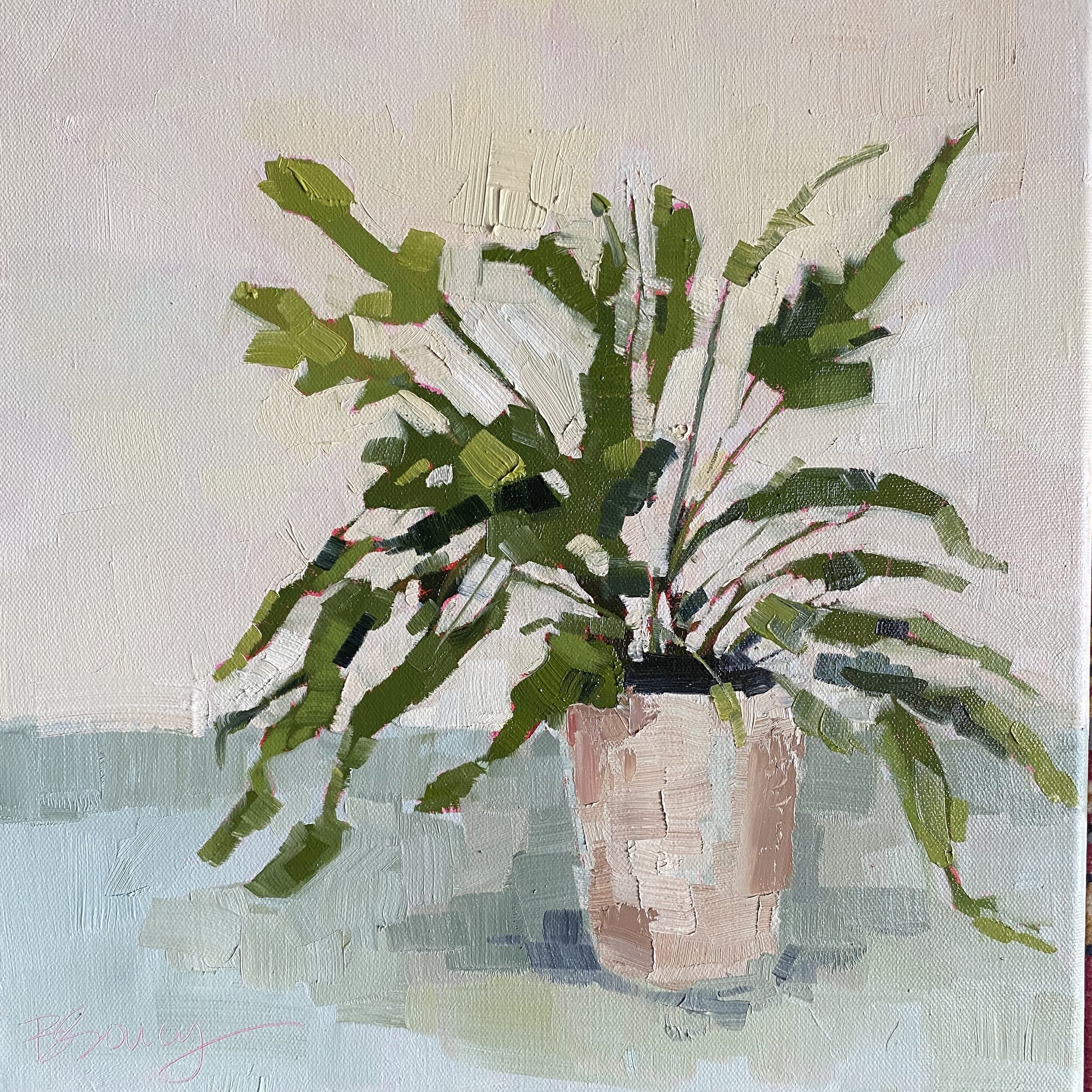 Keeping Something Alive / 14x14 oil painting