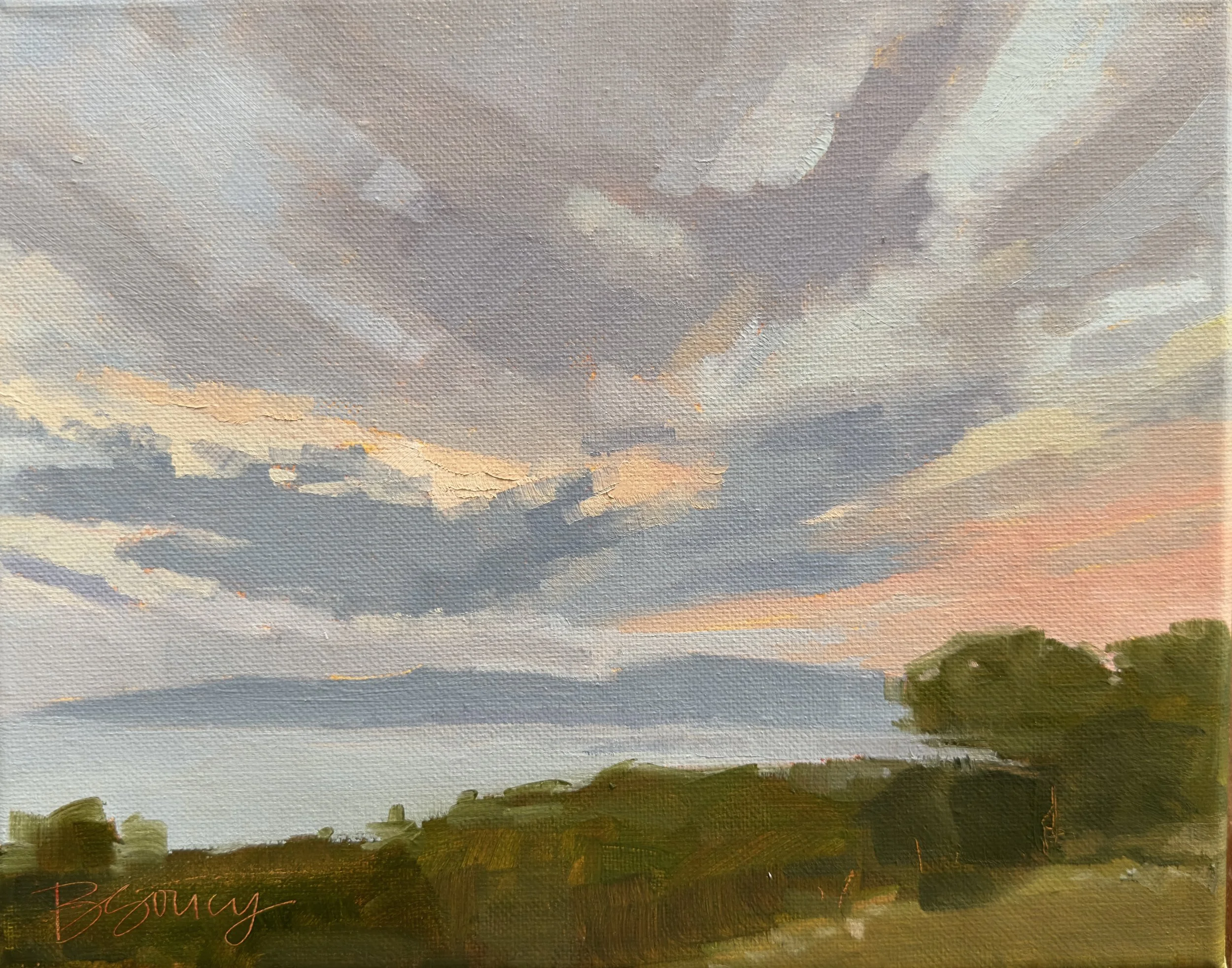 Overlooking Galilee//an 8x10 oil painting