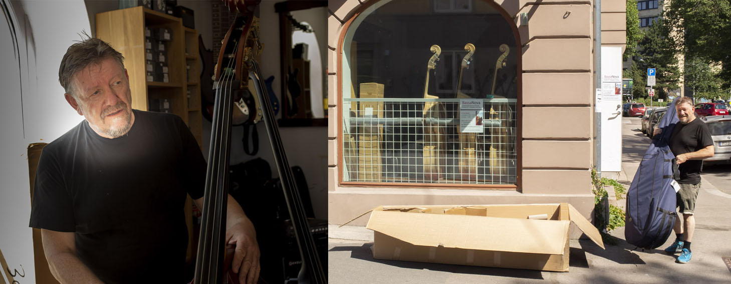 Inside side and outside with 'coffin'.