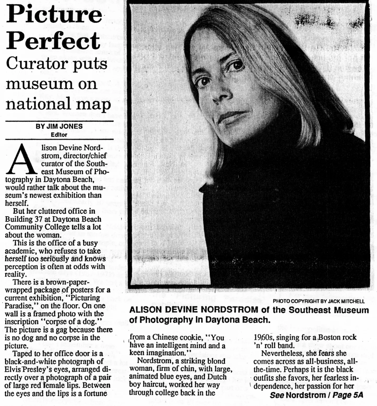 Nordstrom interview, Daytona Beach News Journal, 1992
