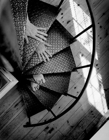 Nude Descending a Staircase, Rockport, Maine, 2005 © Arno Rafael Minkkinen