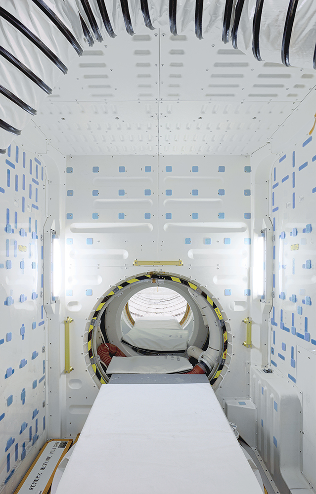  Discovery Mid-deck and Airlock, Orbiter Processing Facility 1, Kennedy Space Center, FL, 2011 