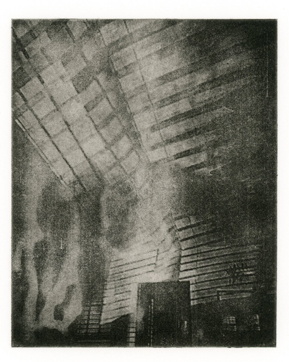  Mary MacLane   December 31st, 2016 (4:03 P.M.) , 2020  From the series: Light Study  Solarplate Photoetching 