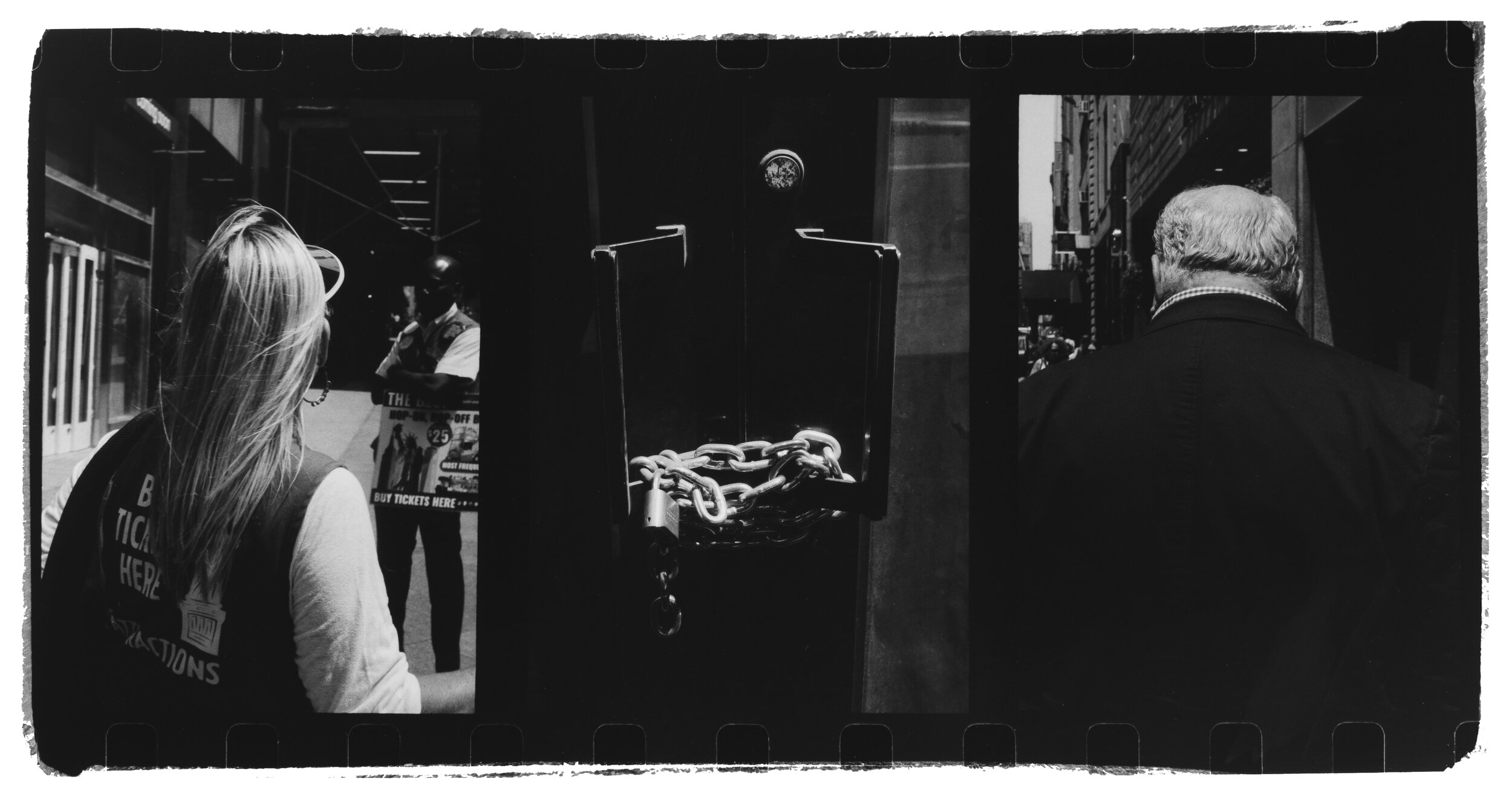  Nolan Warner - Sullivan   Untitled (Triptych #2) , 2020  From the series: … And Now We Are Walking Down The Street  Silver Gelatin Print  