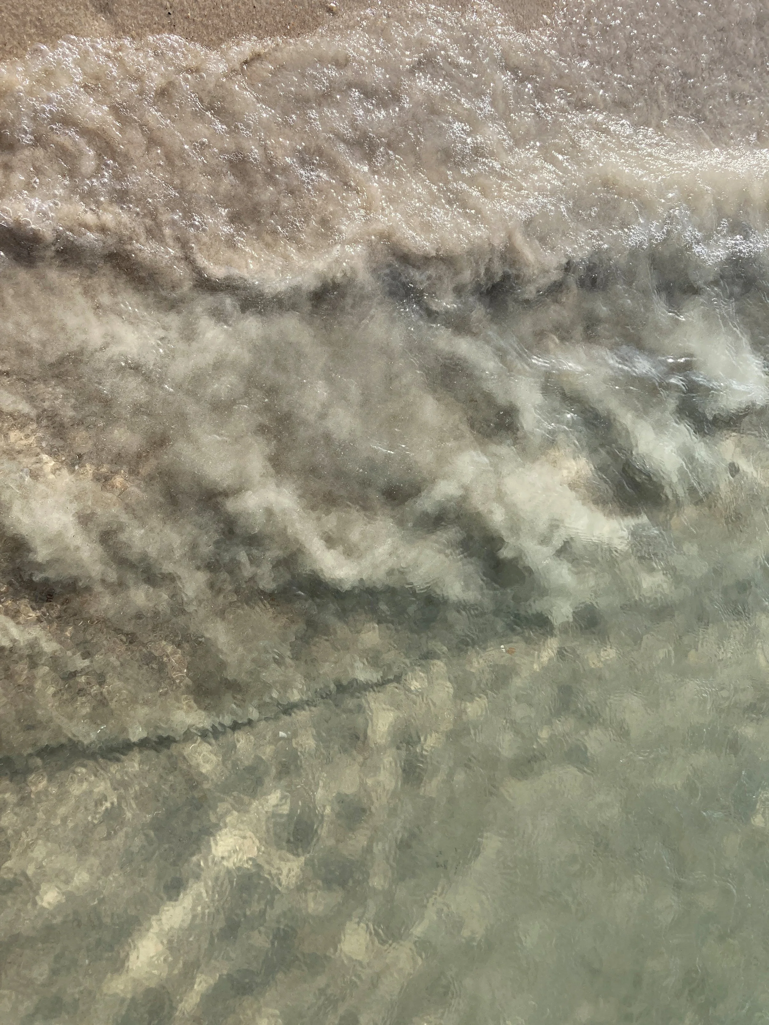 image is a top view of swishing ocean waves - the image is titled water