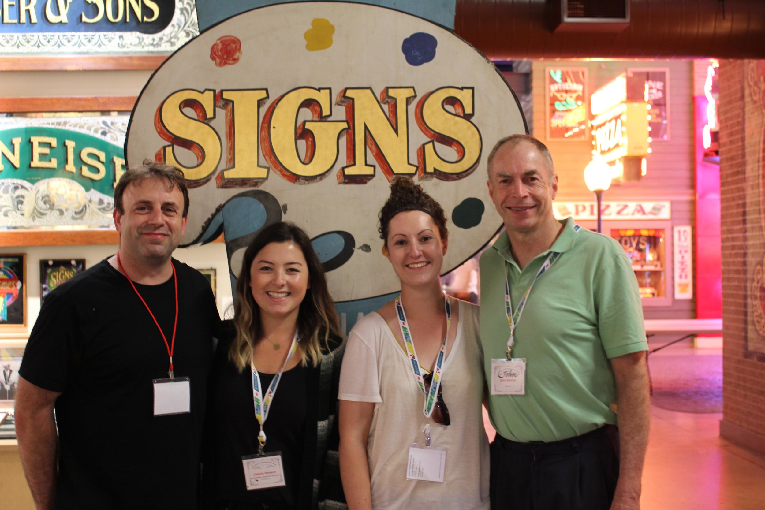 Dave Smith, Joanna Dawson, Myself and John Downer