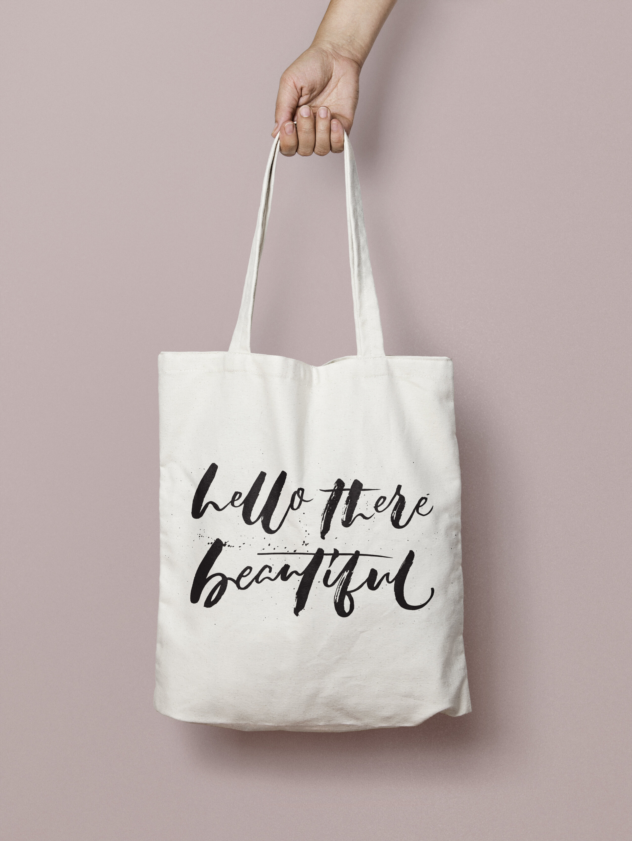 Hello There Beautiful - Modern Brush Script - Tote Bag