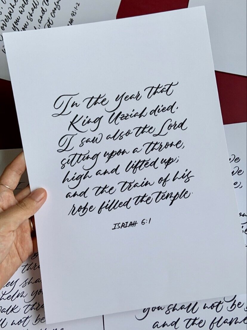 Custom Brush Calligraphy Original Art (A4 Size) - Singapore
