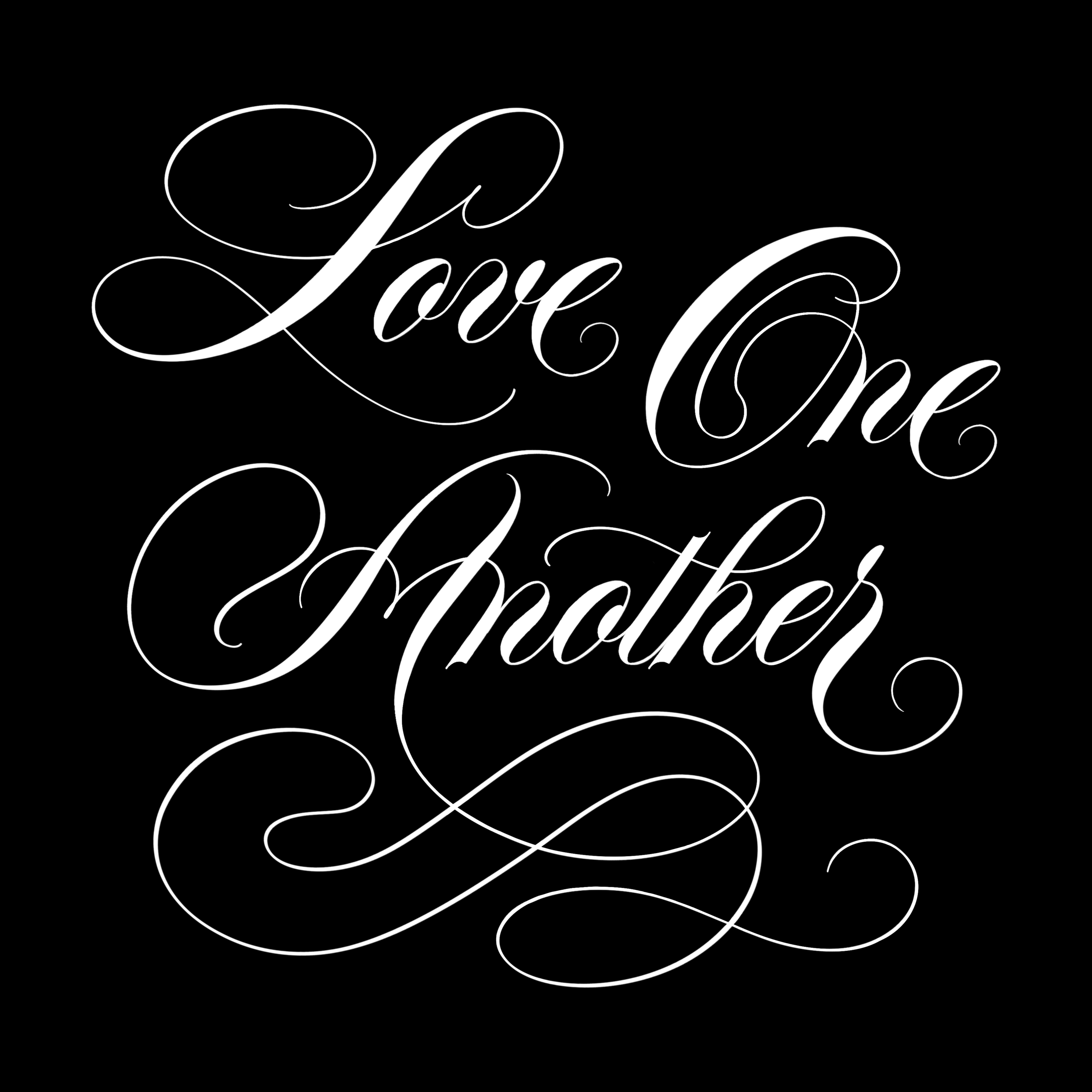 Love One Another - Spencerian Lettering