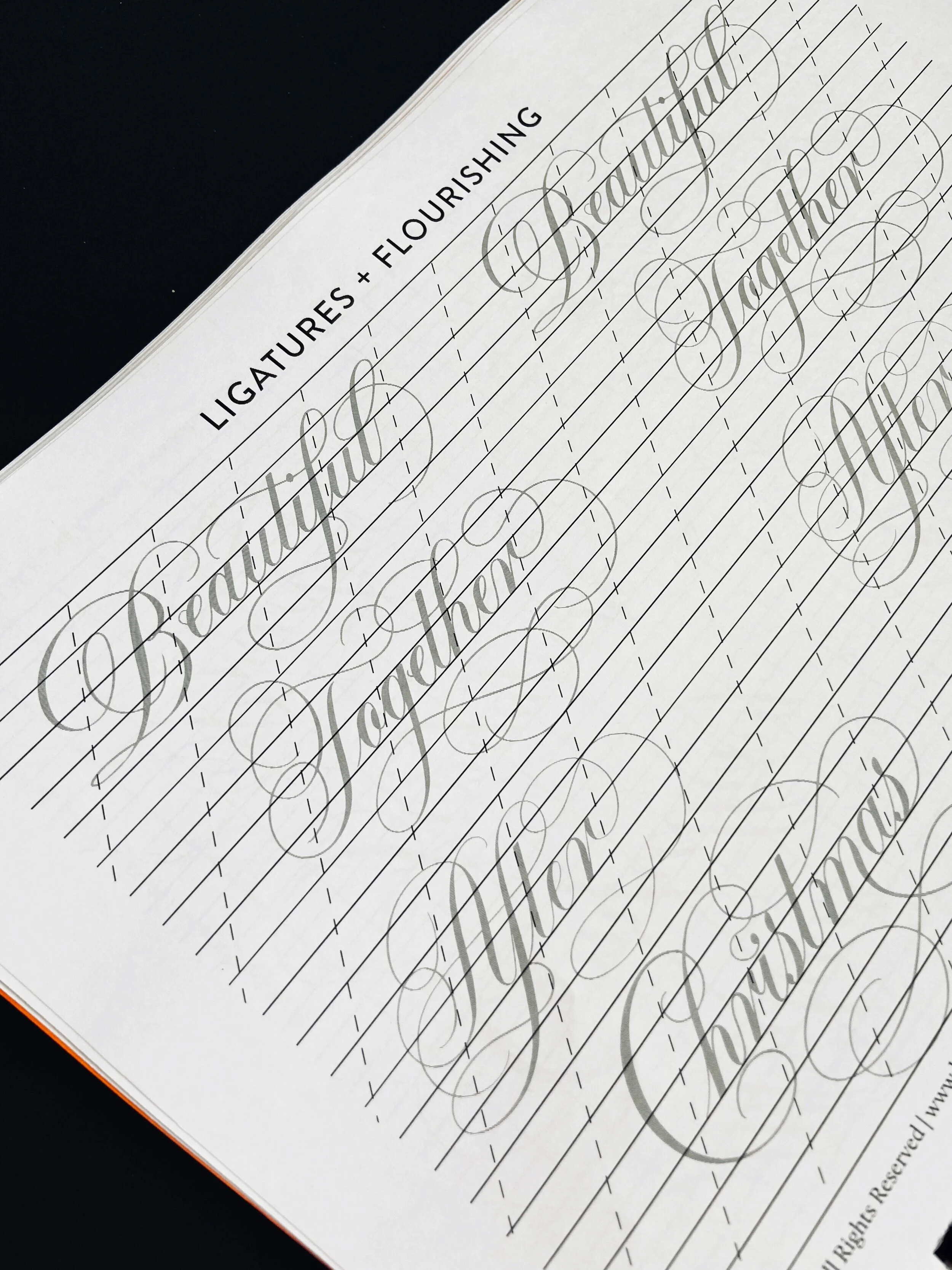 The Ultimate Calligraphy Course - Calligraphy Kit - Copperplate Flourishing & Ligatures Practice Worksheets