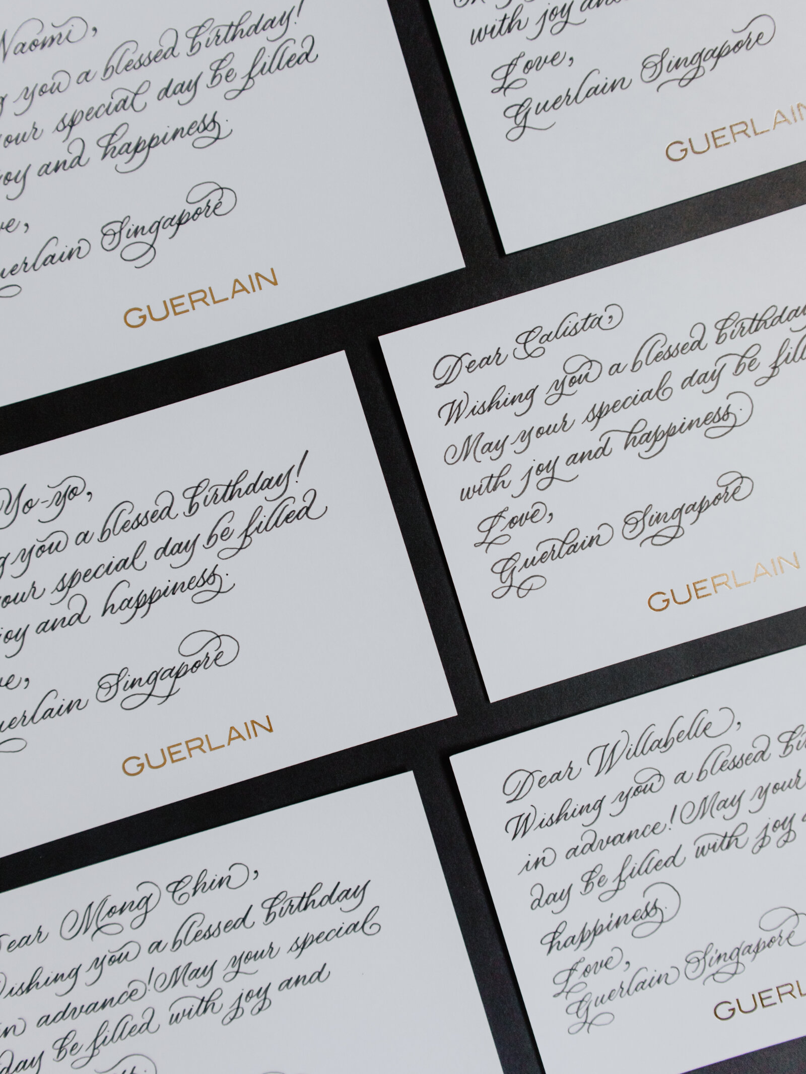 Guerlain Singapore - Custom Calligraphy on Cards - Press Letters - Leah Design - Singapore Calligrapher4.jpg