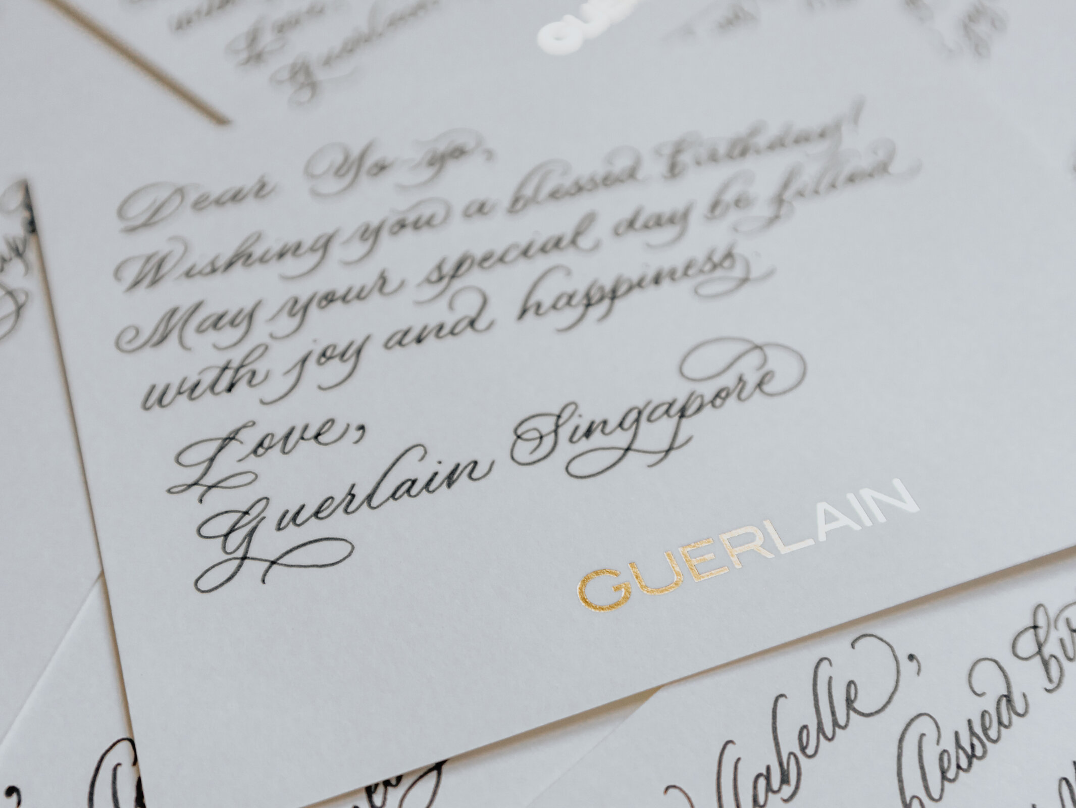 Guerlain Singapore - Custom Calligraphy on Cards - Press Letters - Leah Design - Singapore Calligrapher6.jpg