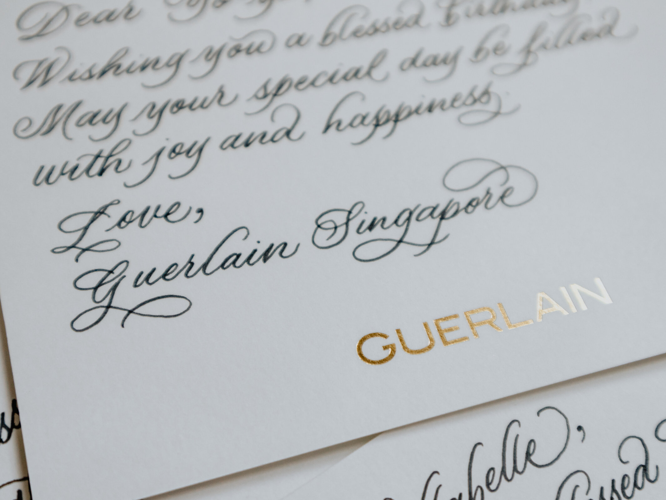 Guerlain Singapore - Custom Calligraphy on Cards - Press Letters - Leah Design - Singapore Calligrapher8.jpg