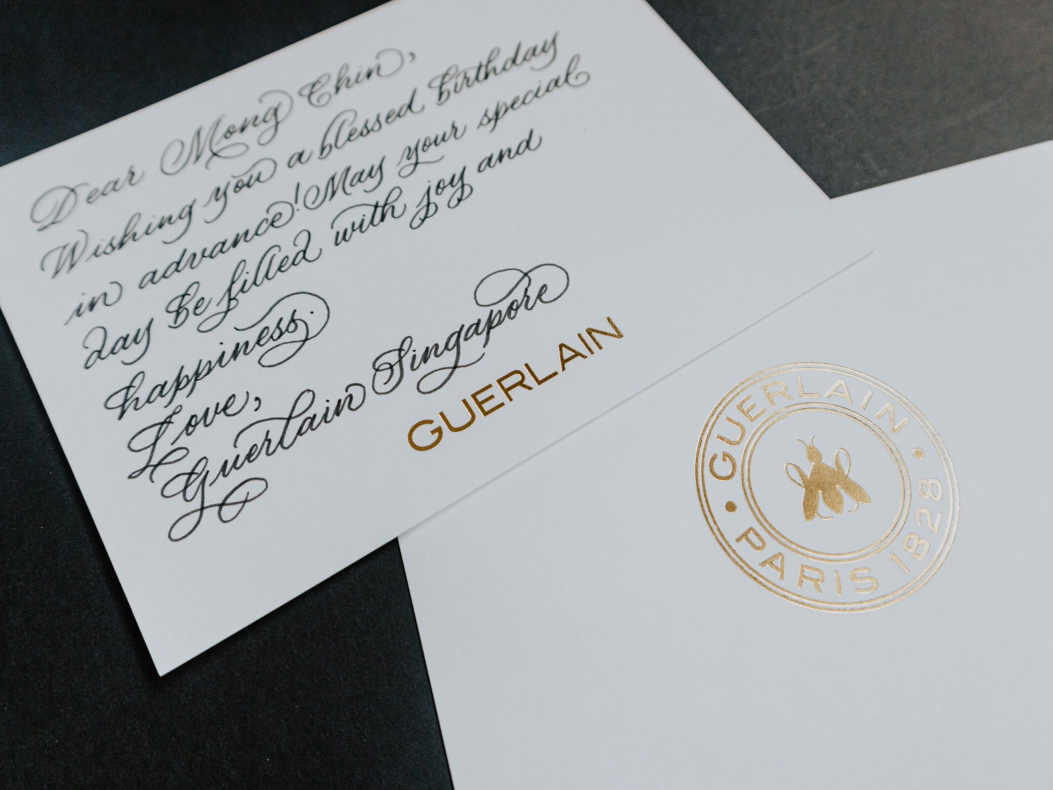 Guerlain Singapore - Custom Calligraphy on Cards - Press Letters - Leah Design - Singapore Calligrapher9.jpg